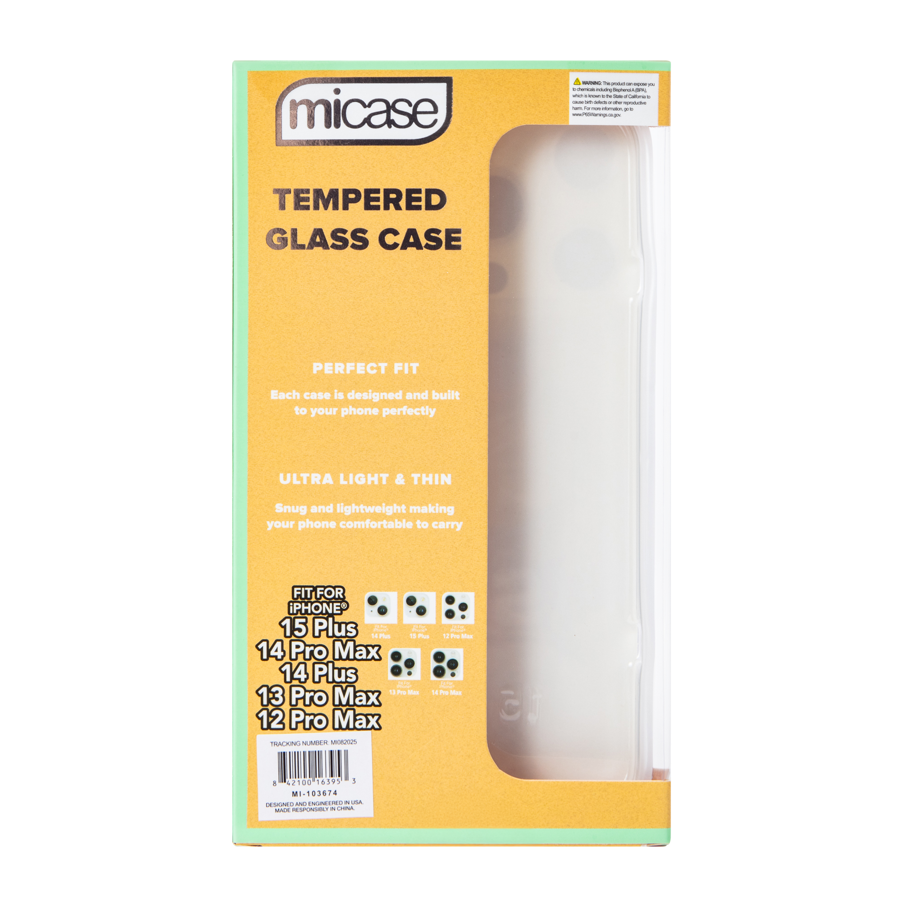 iPhone 15 Plus® Tempered Glass Phone Case