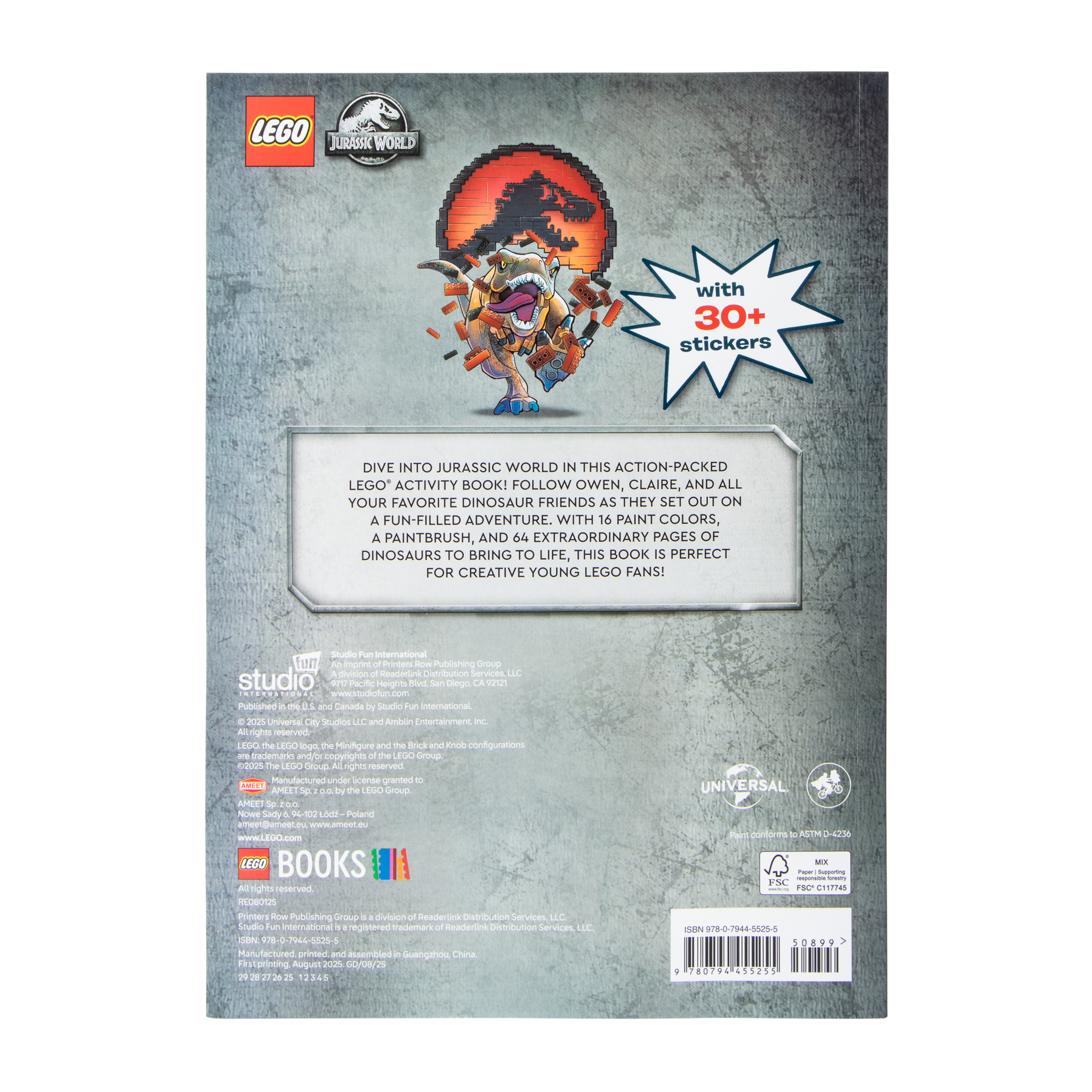 Lego® Jurassic World Let's Paint Dinosaurs Set