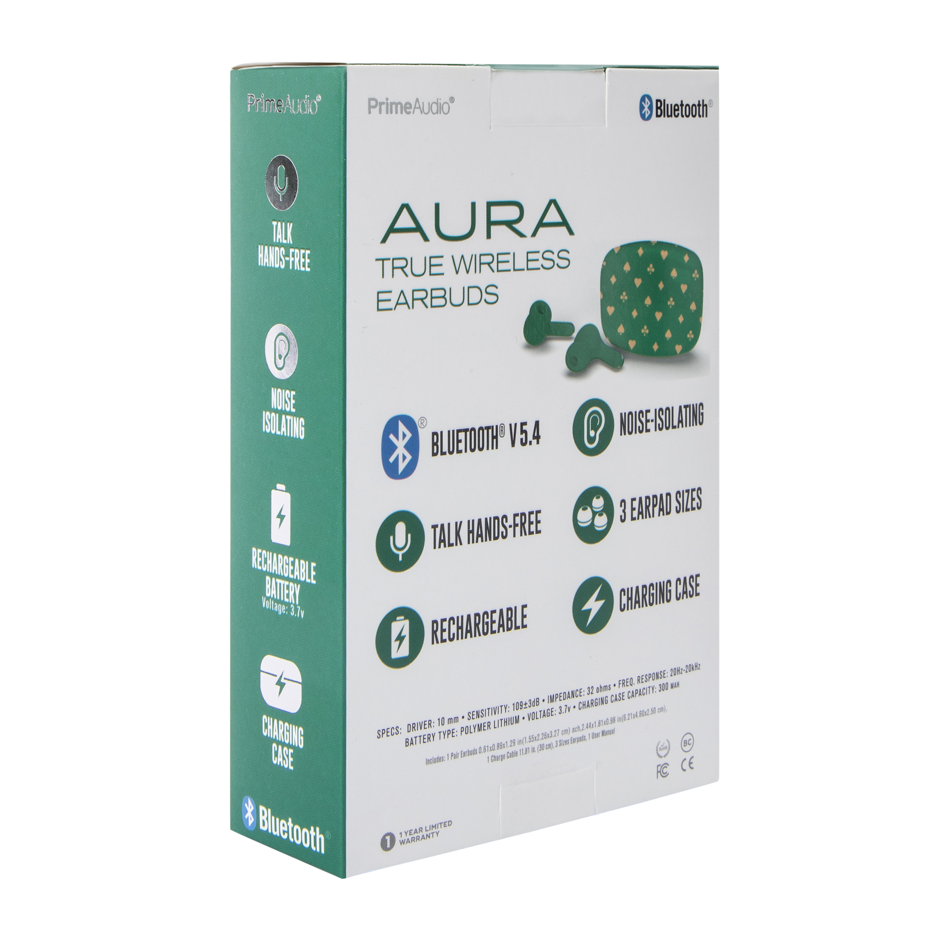 Prime Audio® Aura True Wireless Earbuds