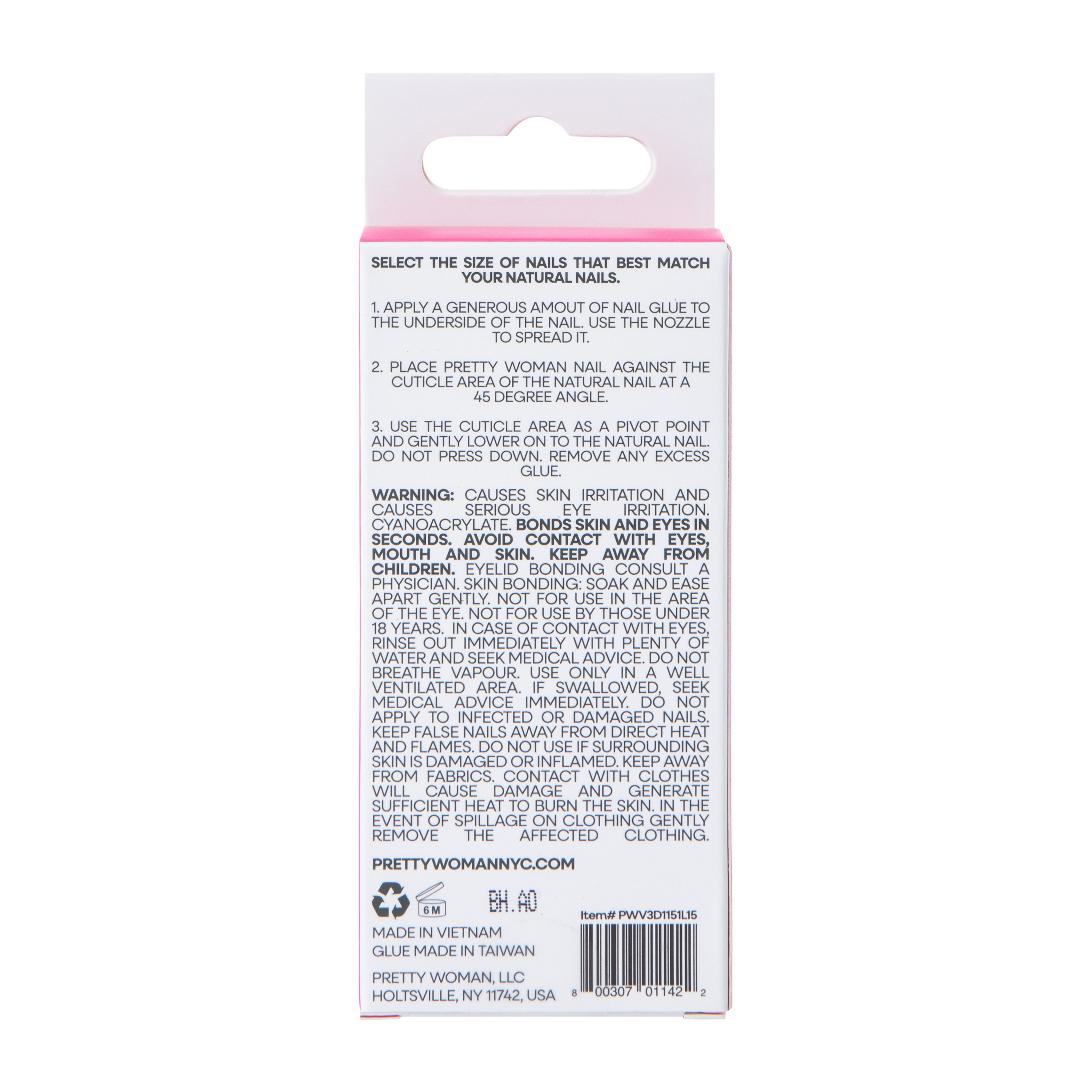 Pretty Woman French Faux Nails Set 24-Count