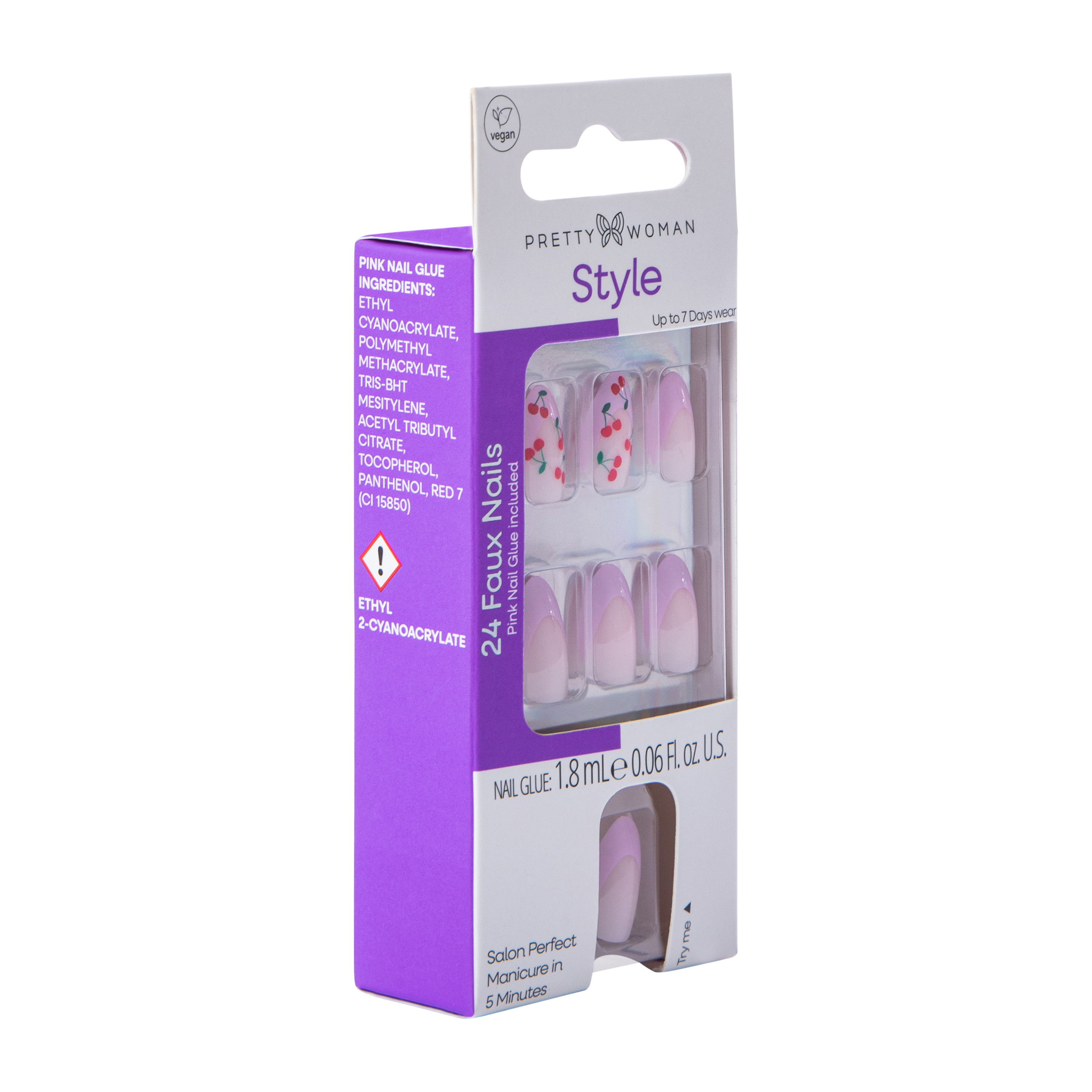 Pretty Woman Style Faux Nails Set 24-Count