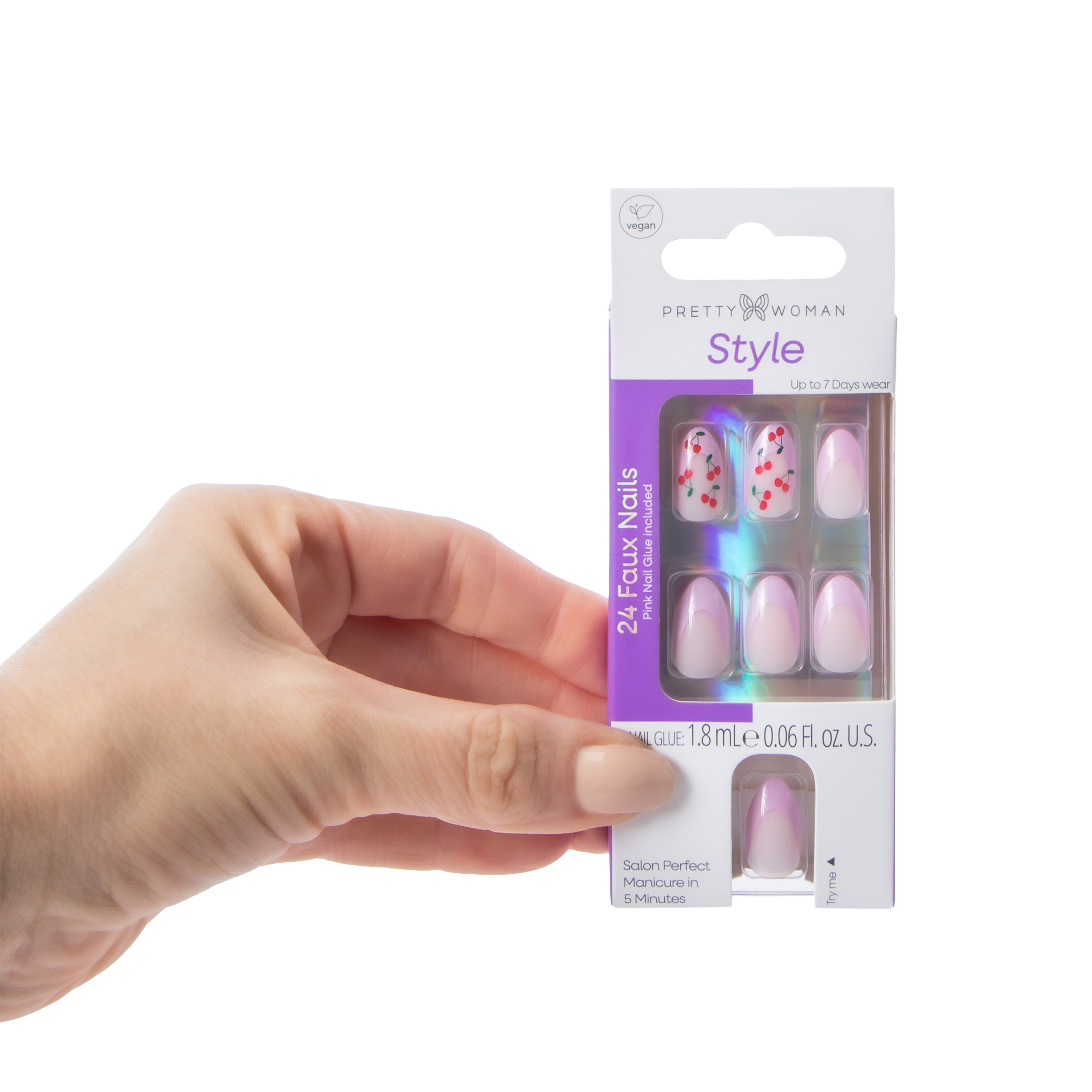 Pretty Woman Style Faux Nails Set 24-Count