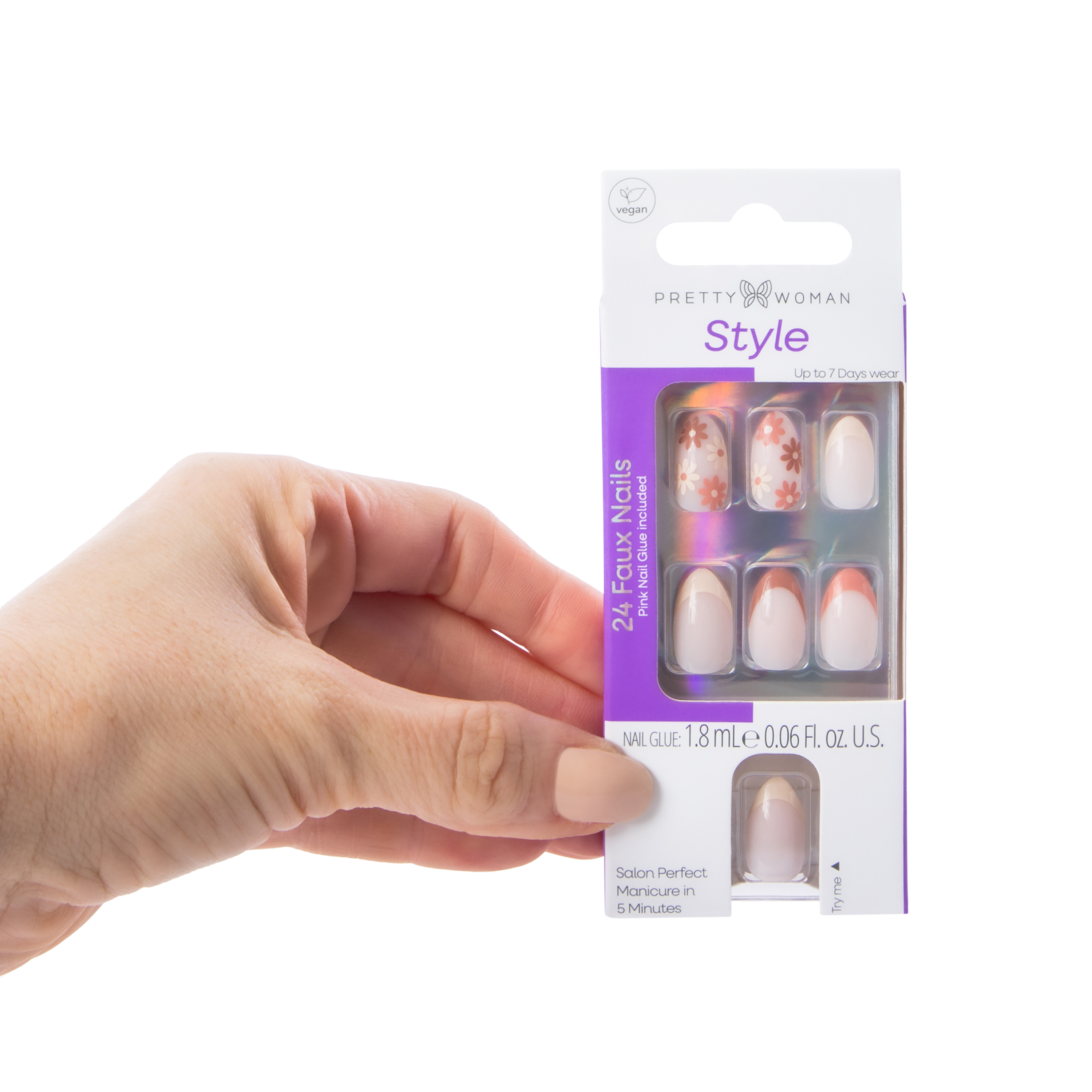 Pretty Woman Style Faux Nails Set 24-Count