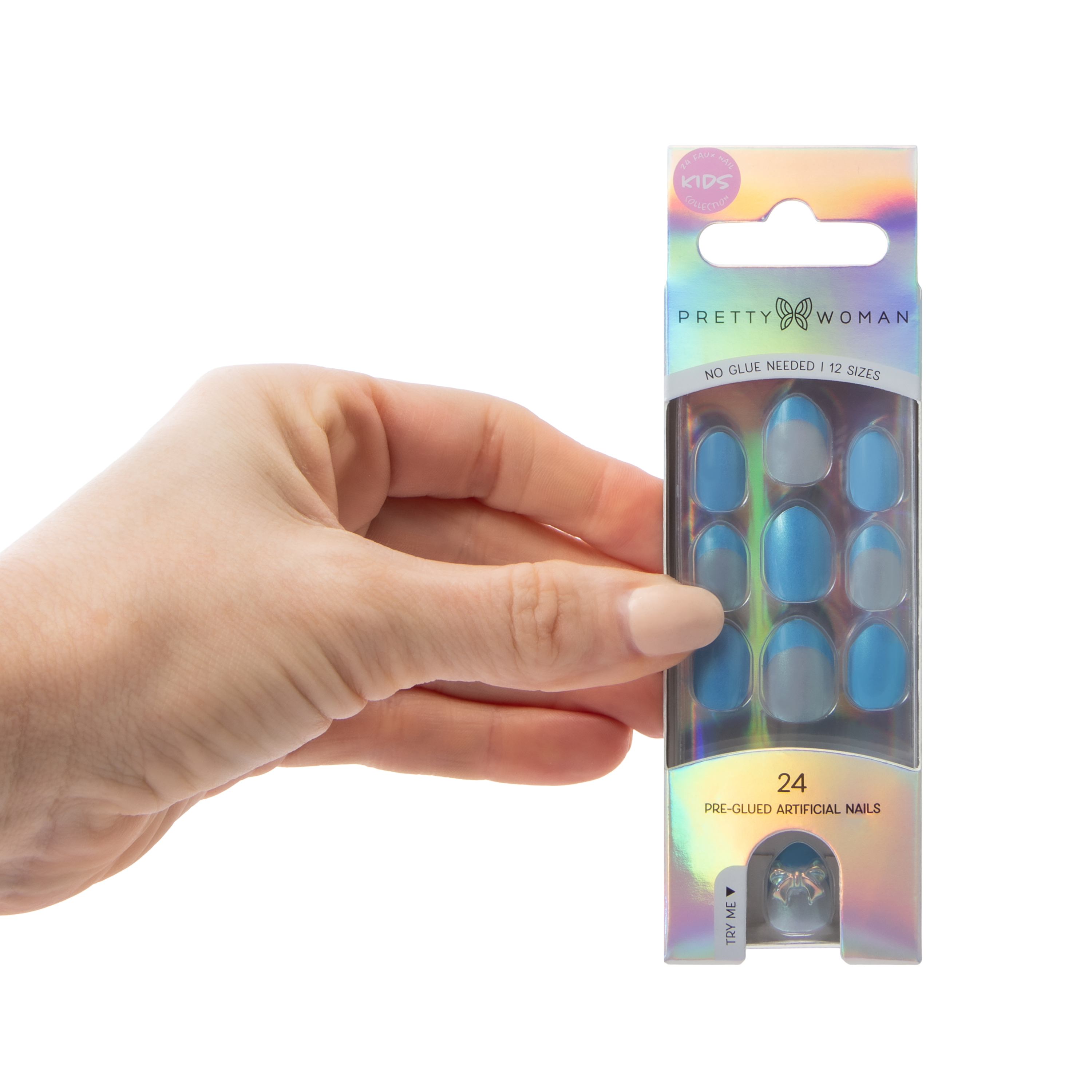 Pretty Woman Kids Pre-Glued Artificial Nails 24-Count