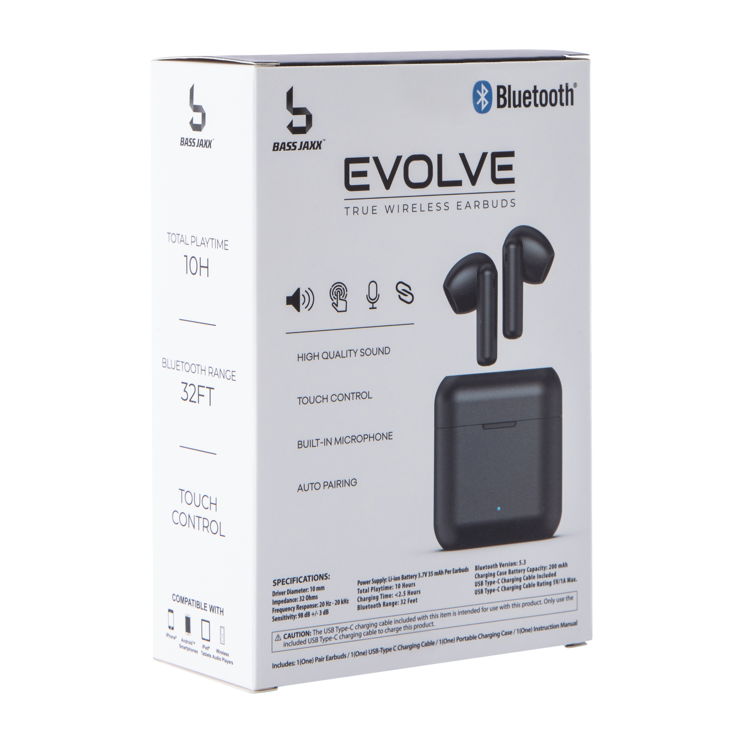 Bass Jaxx™ Evolve True Wireless Earbuds