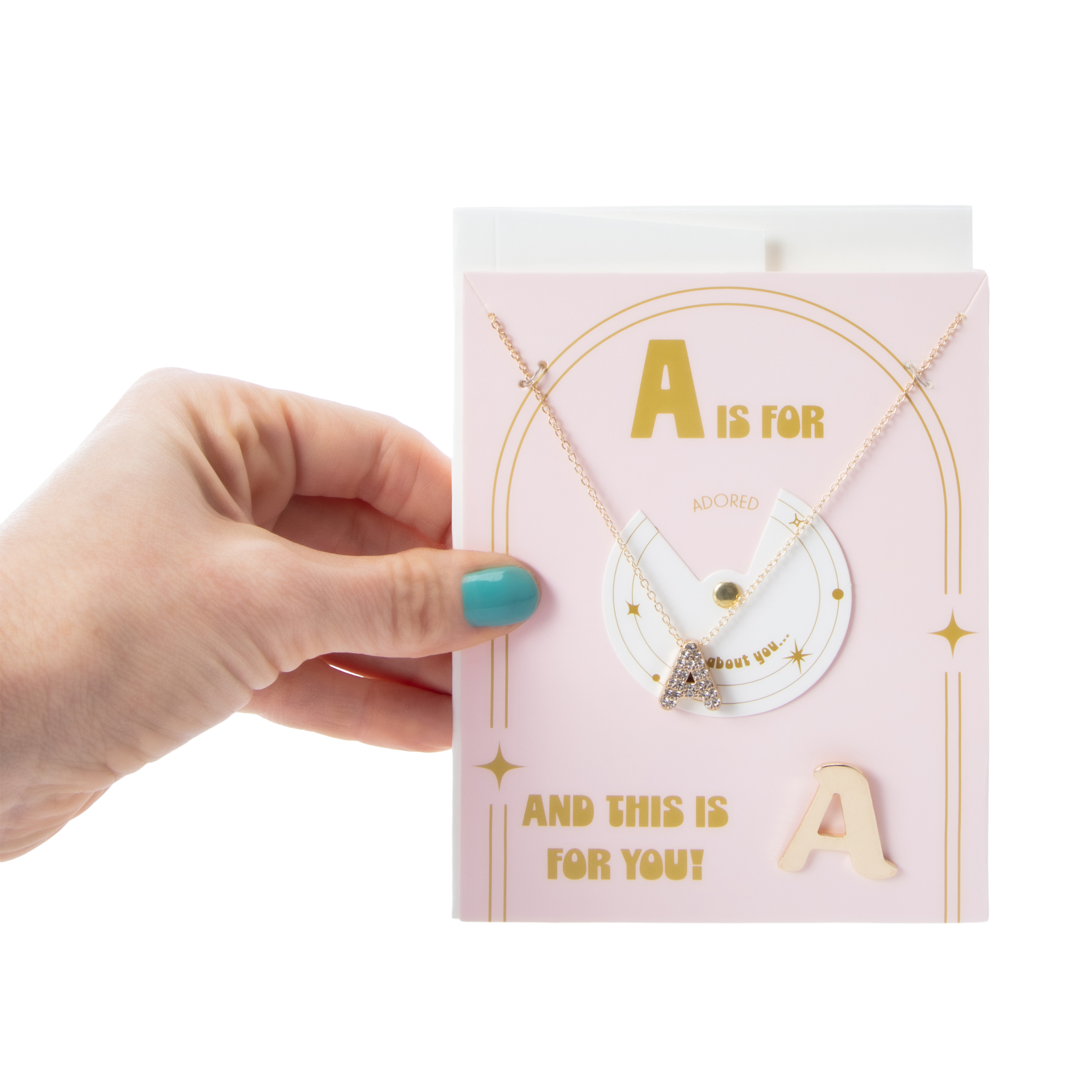 Alphabet Necklace & Tac Pin Set