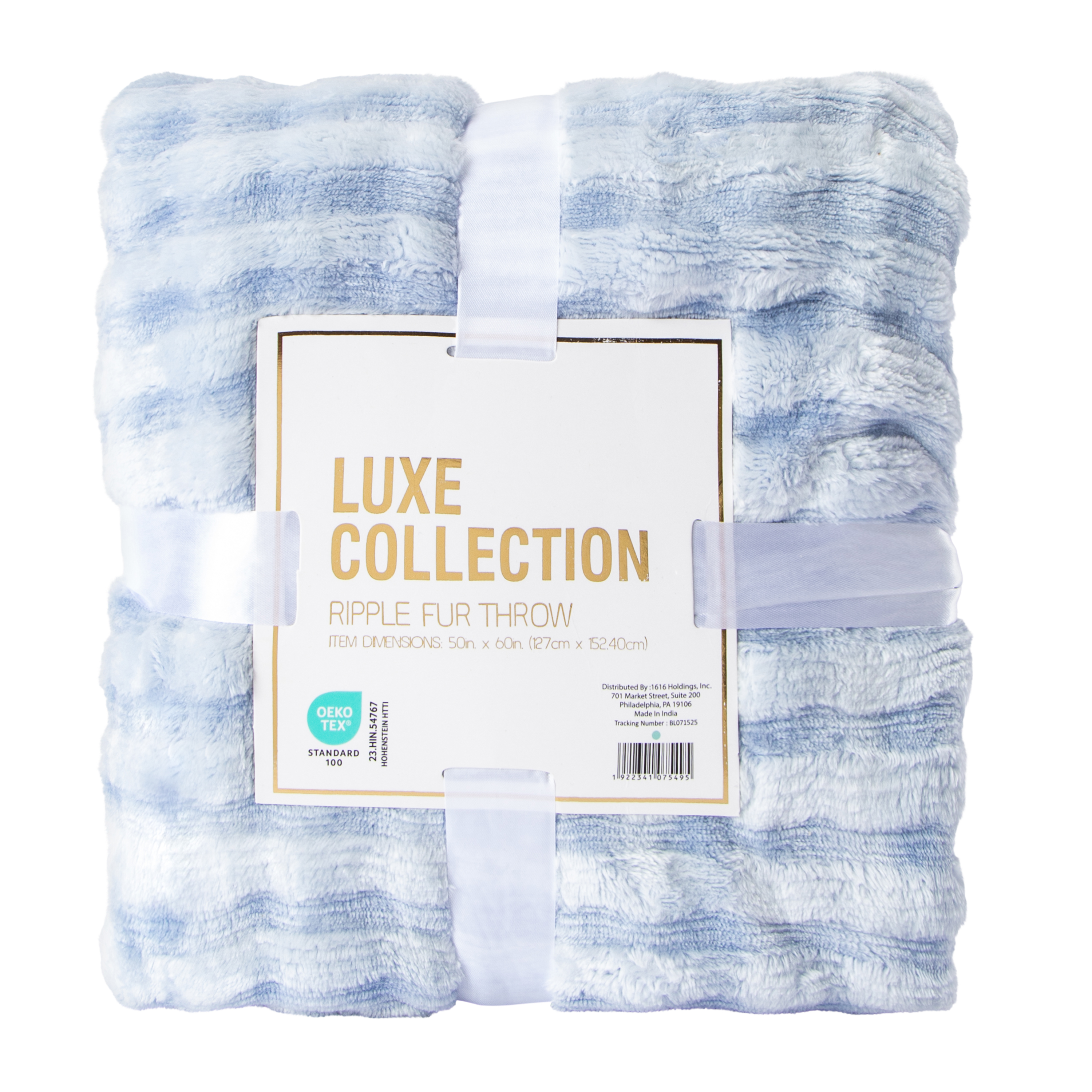 Luxe Collection Ripple Fur Throw 50inx60in