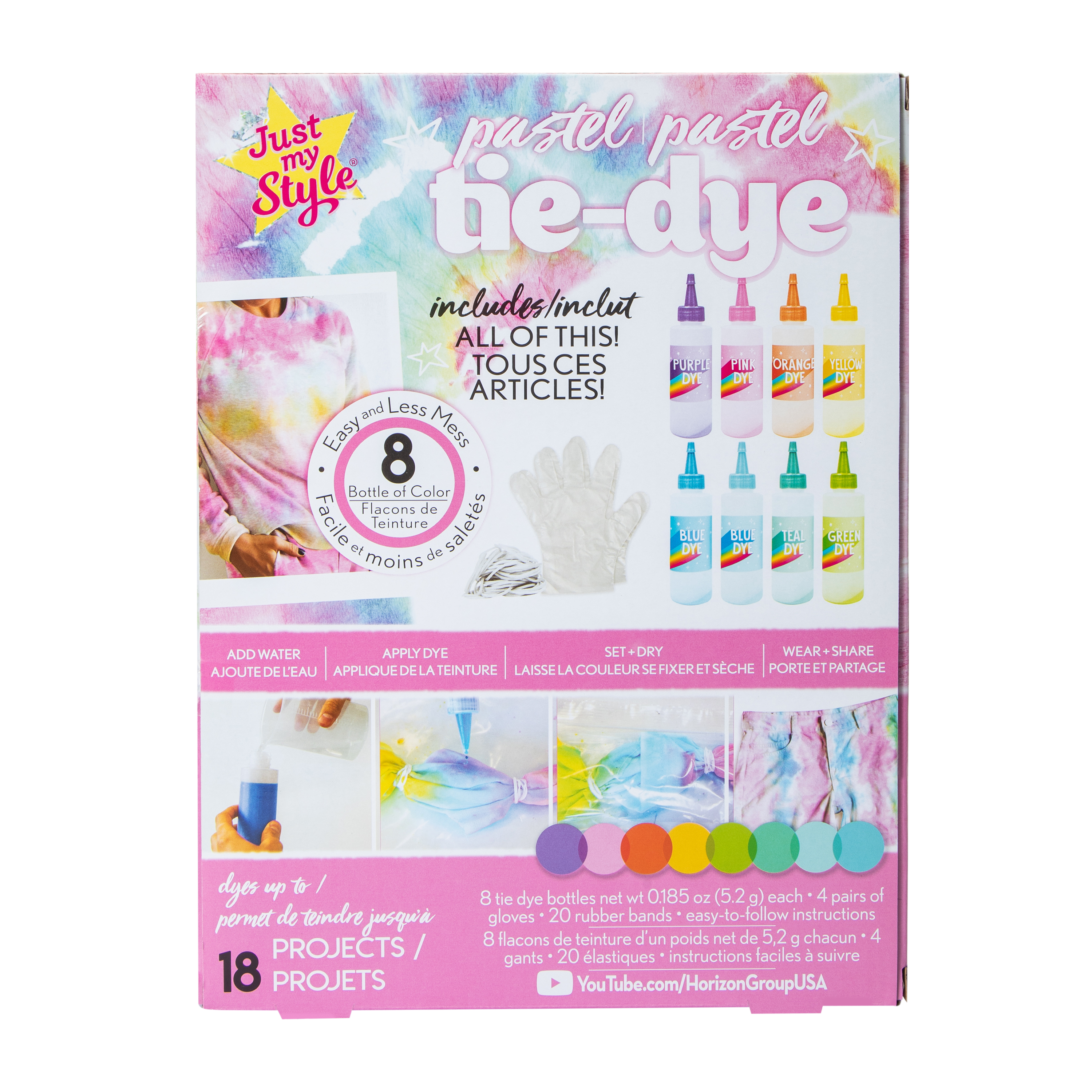 Just My Style® Pastel Tie Dye Set 32-Pc