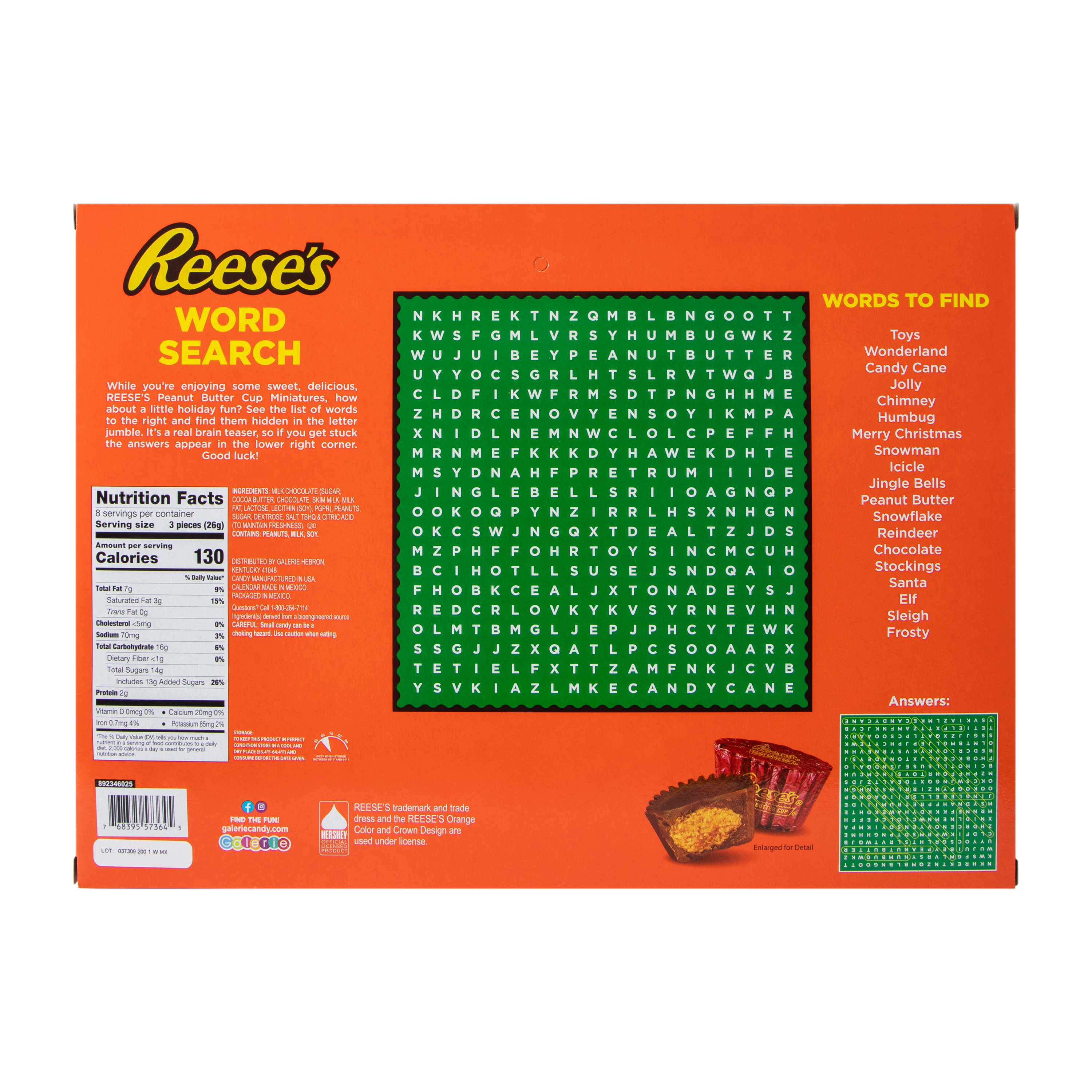 Reese's Miniature Cups Countdown Calendar 24-Count