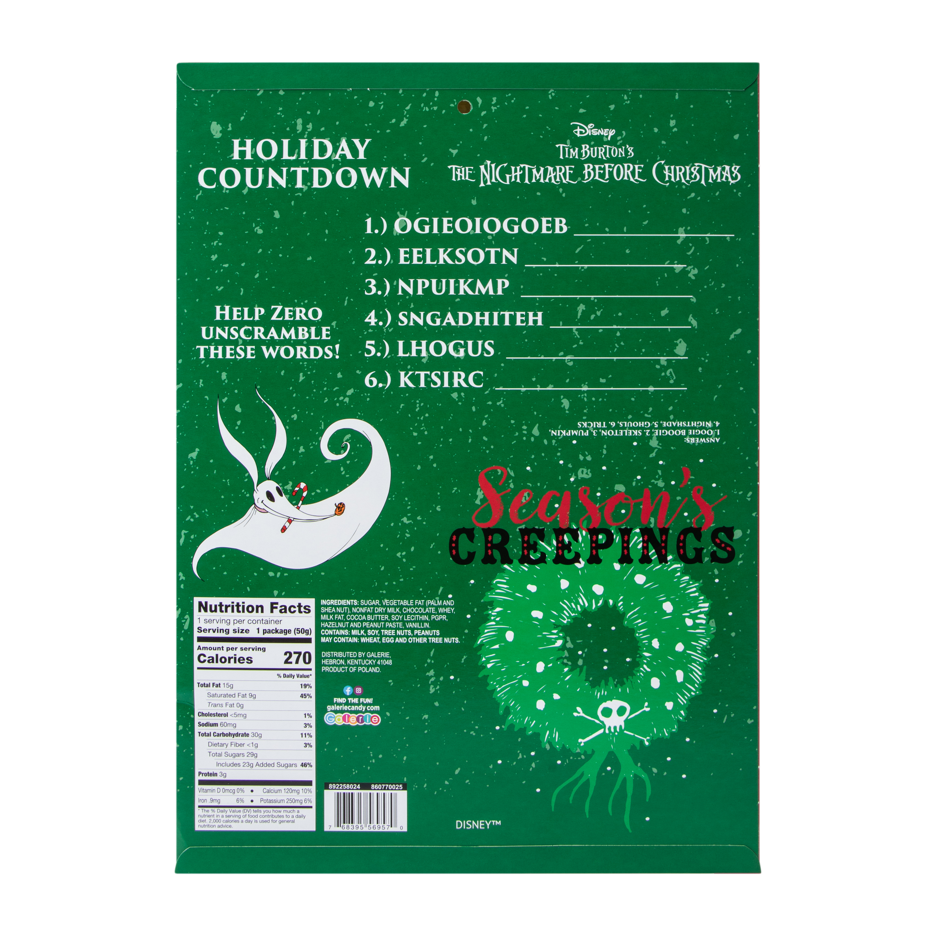 Disney Tim Burton's The Nightmare Before Christmas Holiday Countdown 24-Count 1.76oz