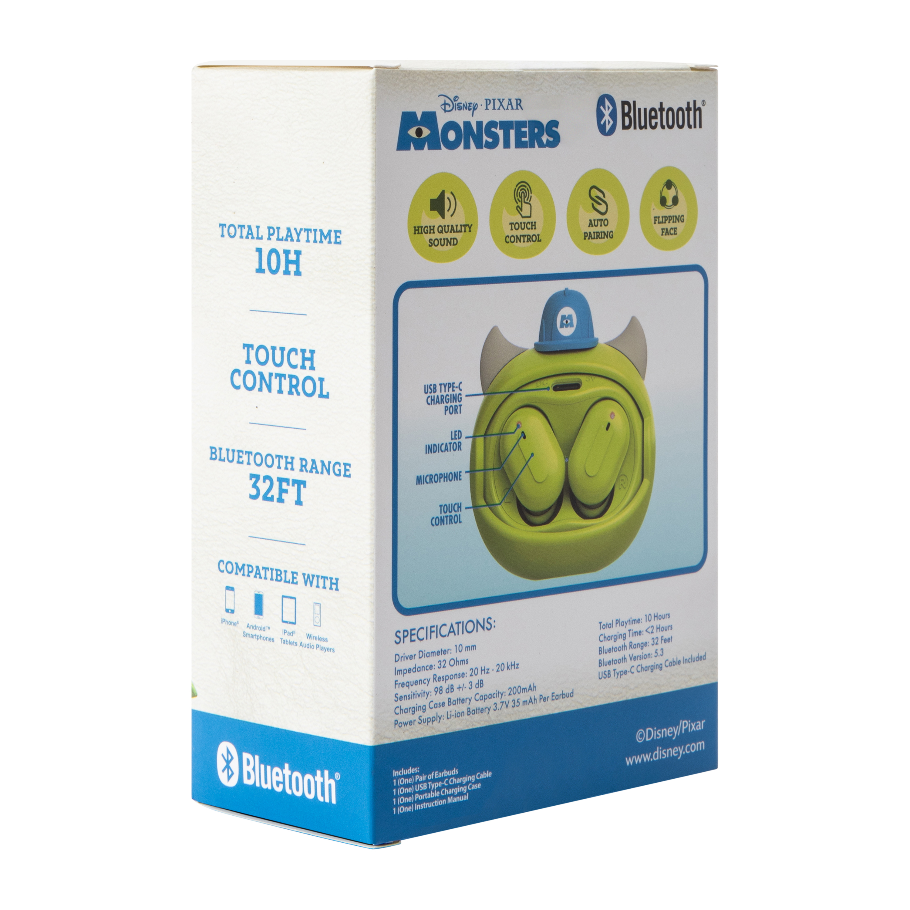 Disney PIXAR Monsters Mike Wazowski True Wireless Earbuds