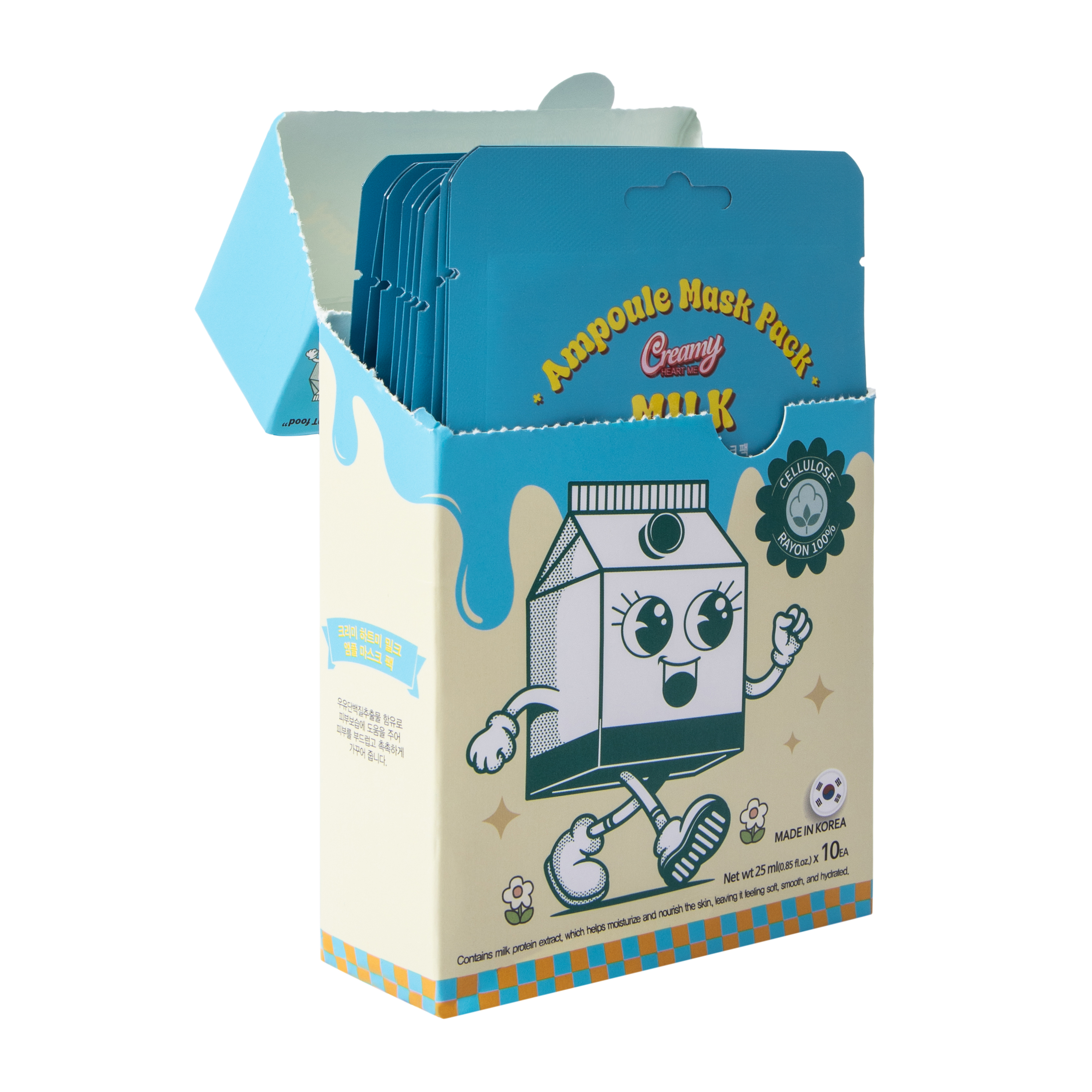 Creamy Heart Me Milk Ampoule Mask 10-Pack