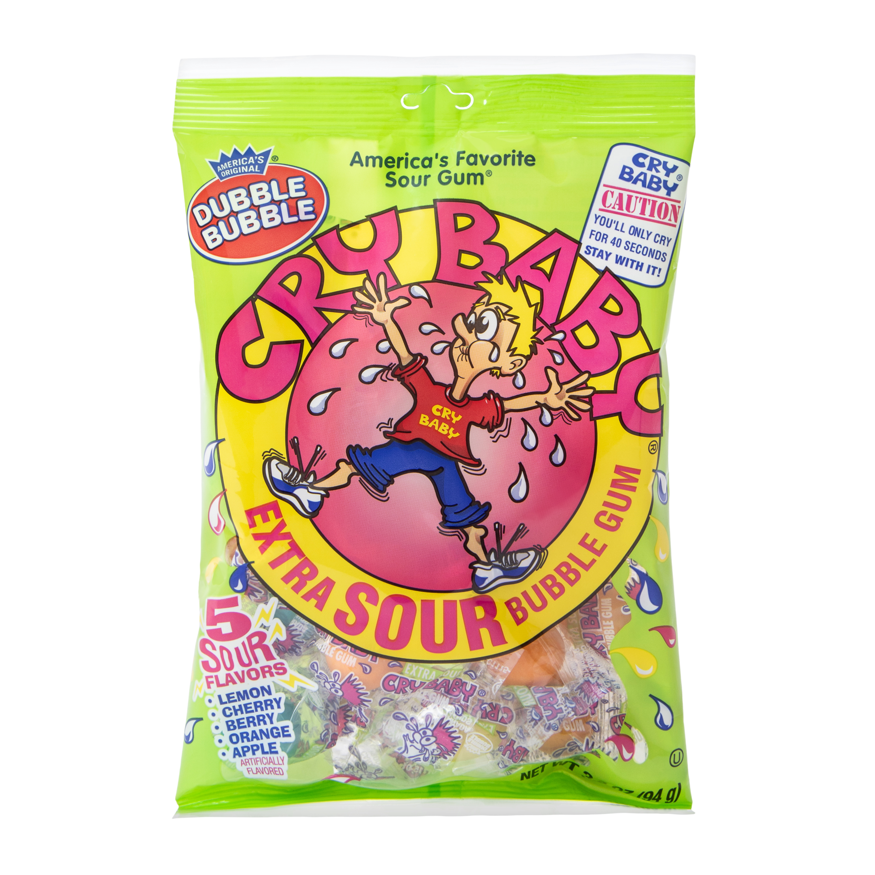 Dubble Bubble® Cry Baby Sour Bubble Gum 4oz