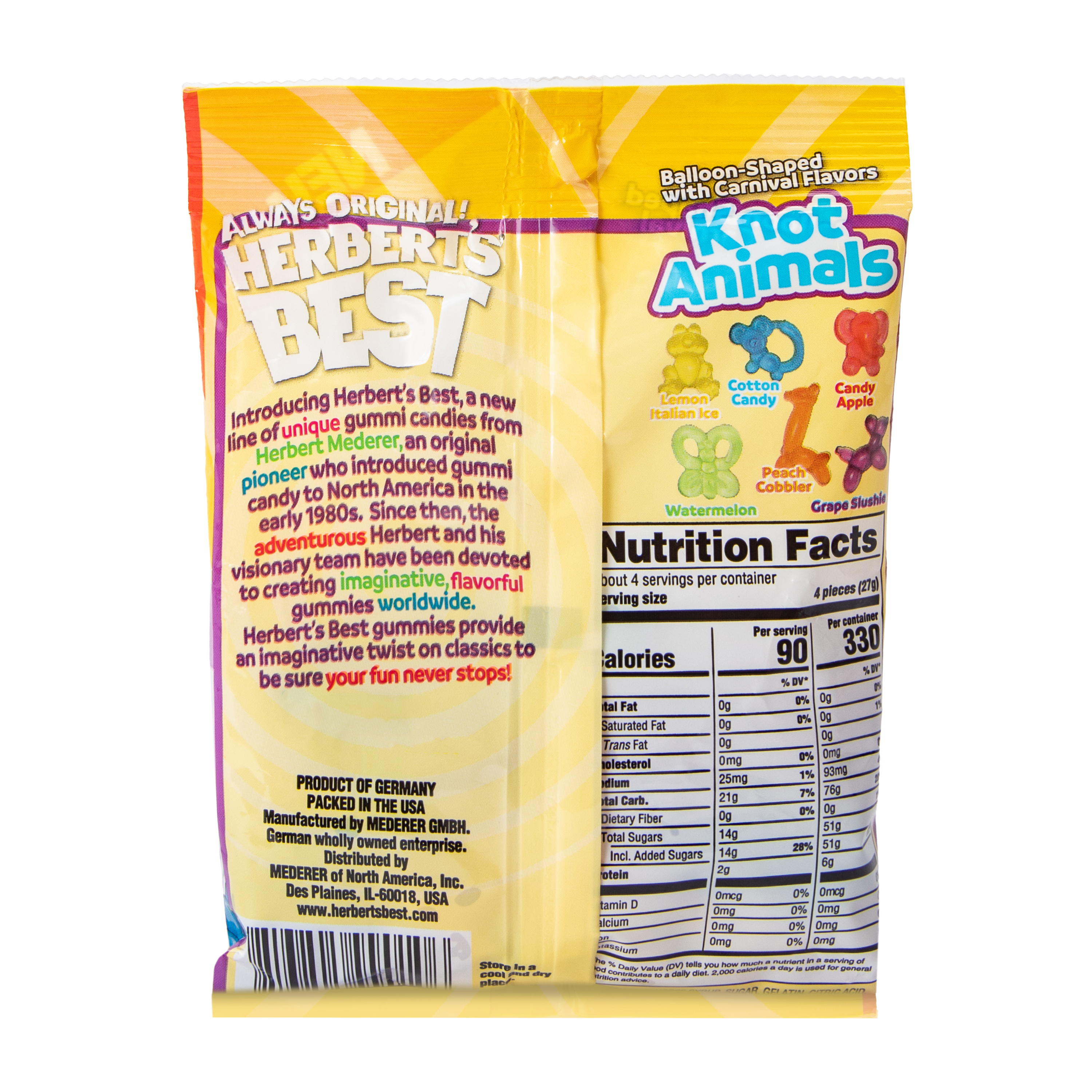 Always Original! Herbert's® Best Knot Animals Gummi Candy 3.5oz