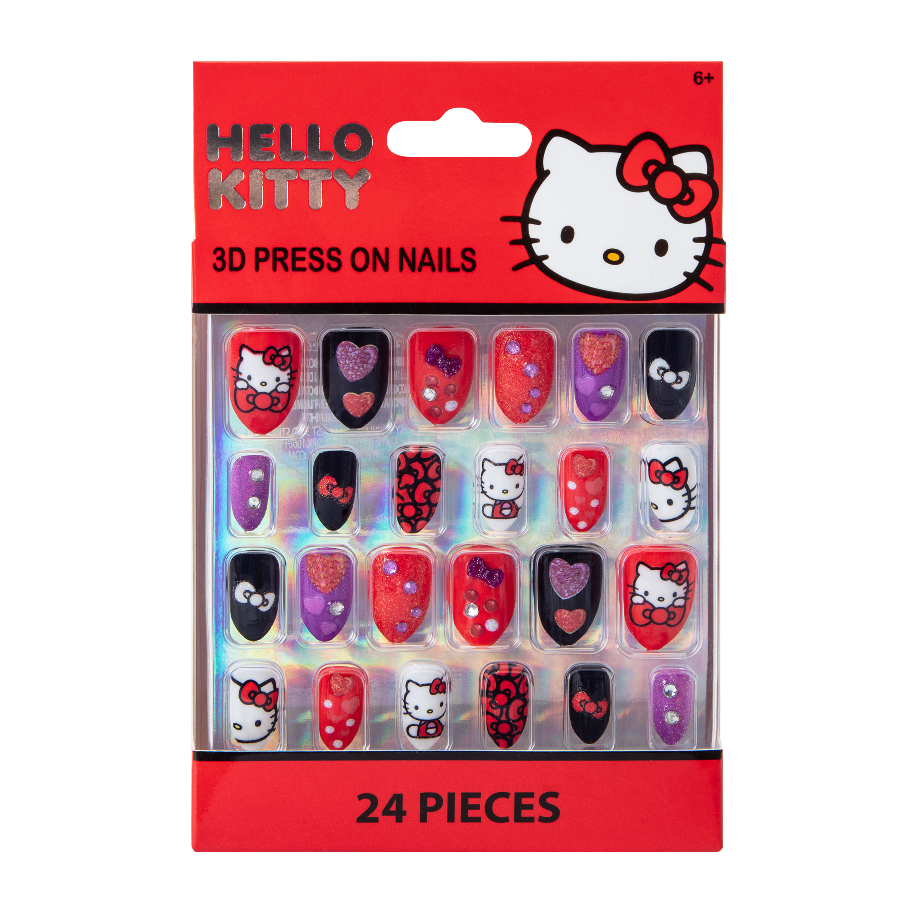 Hello Kitty® 3D Press On Nails 24-Pack