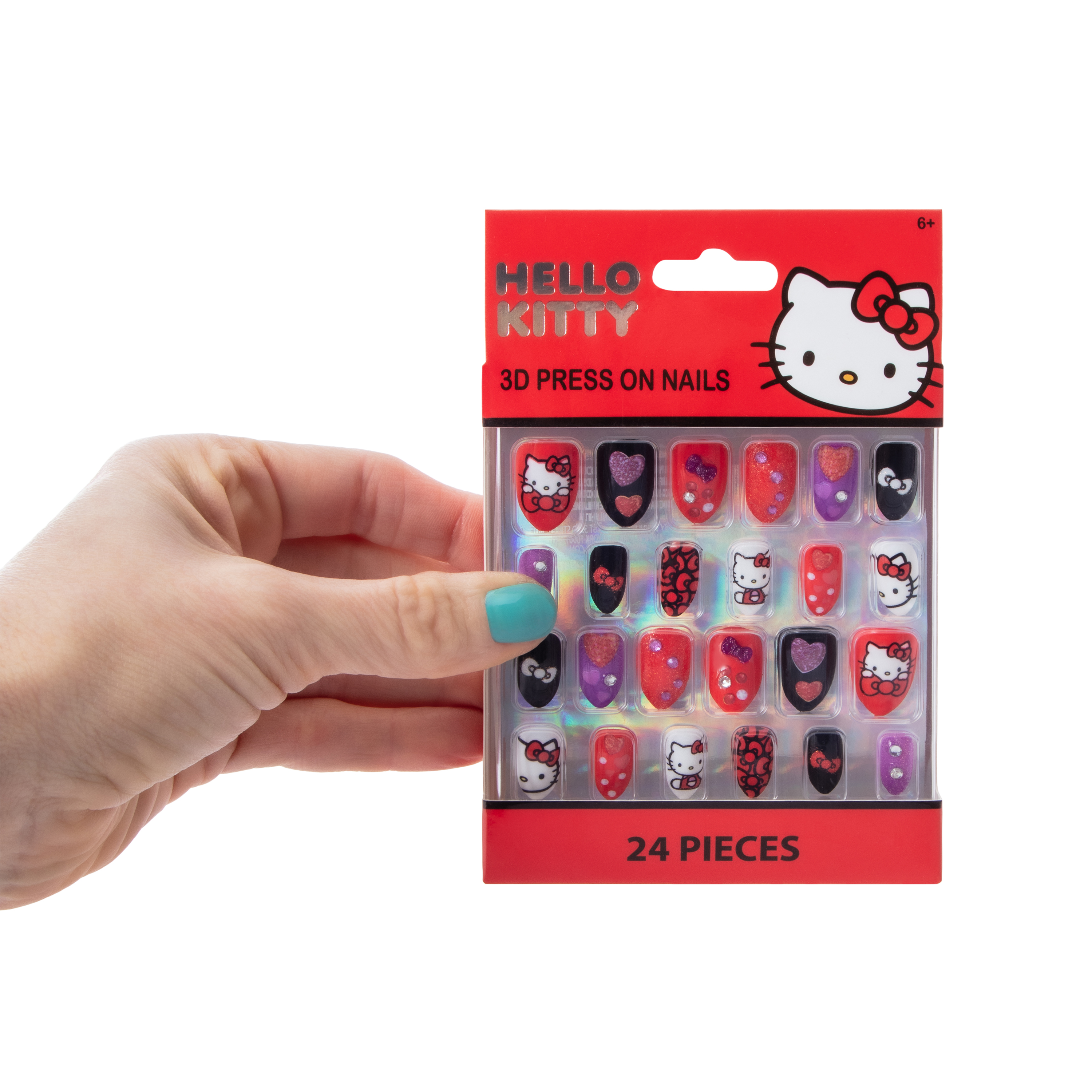 Hello Kitty® 3D Press On Nails 24-Pack