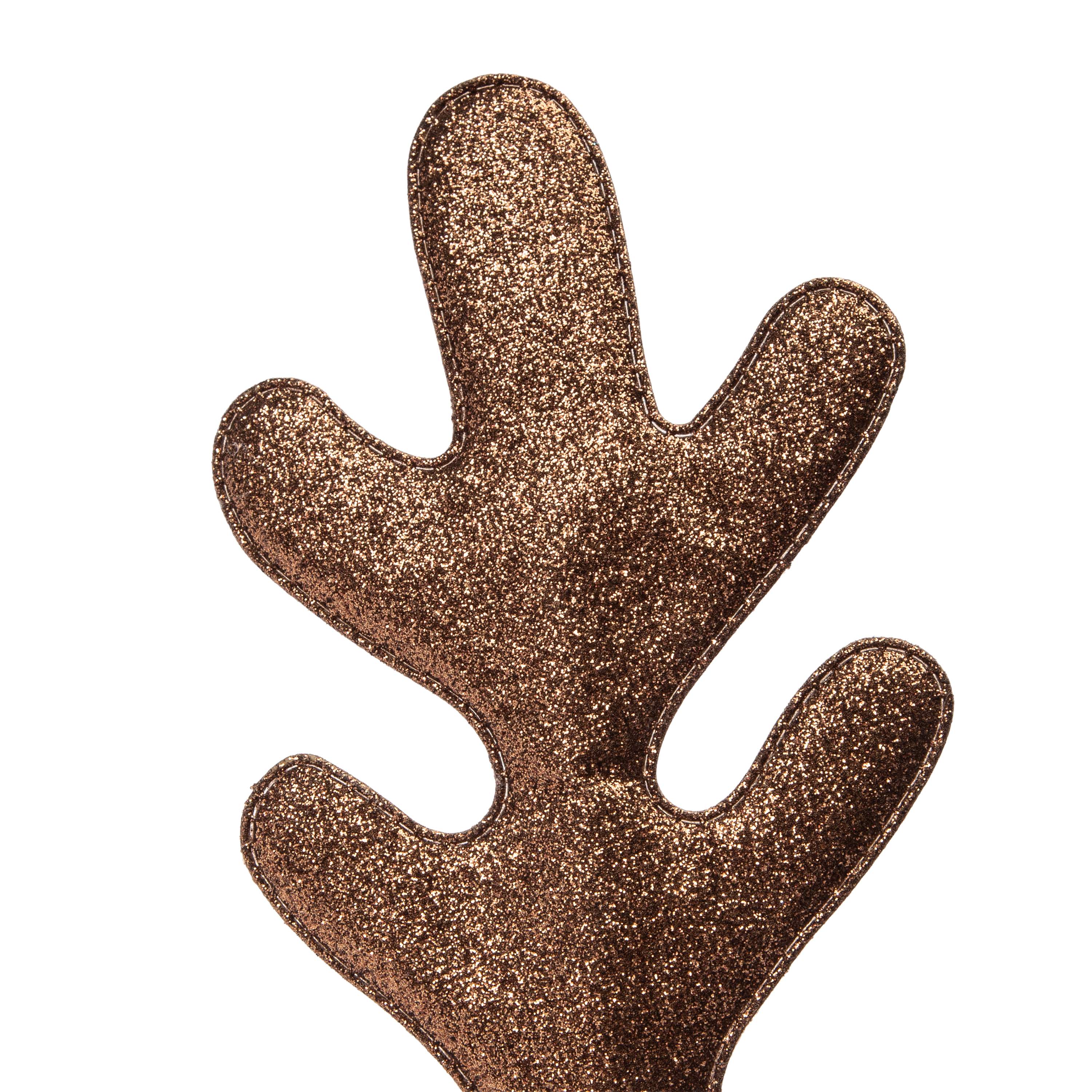 Snow Cool Christmas Brown Glitter Antler Headband