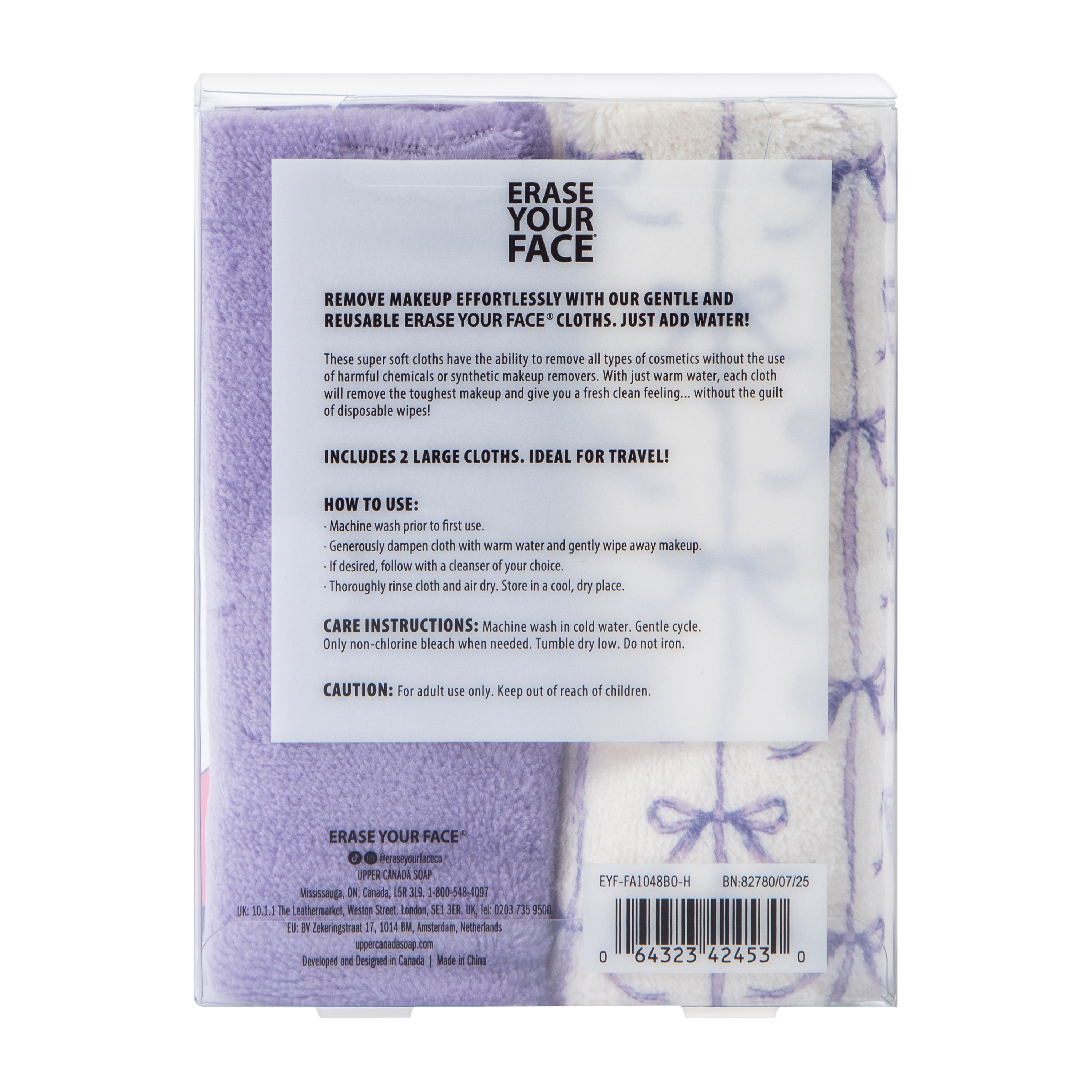 Erase Your Face® Reusable Makeup Removing Cloths 2-Pack