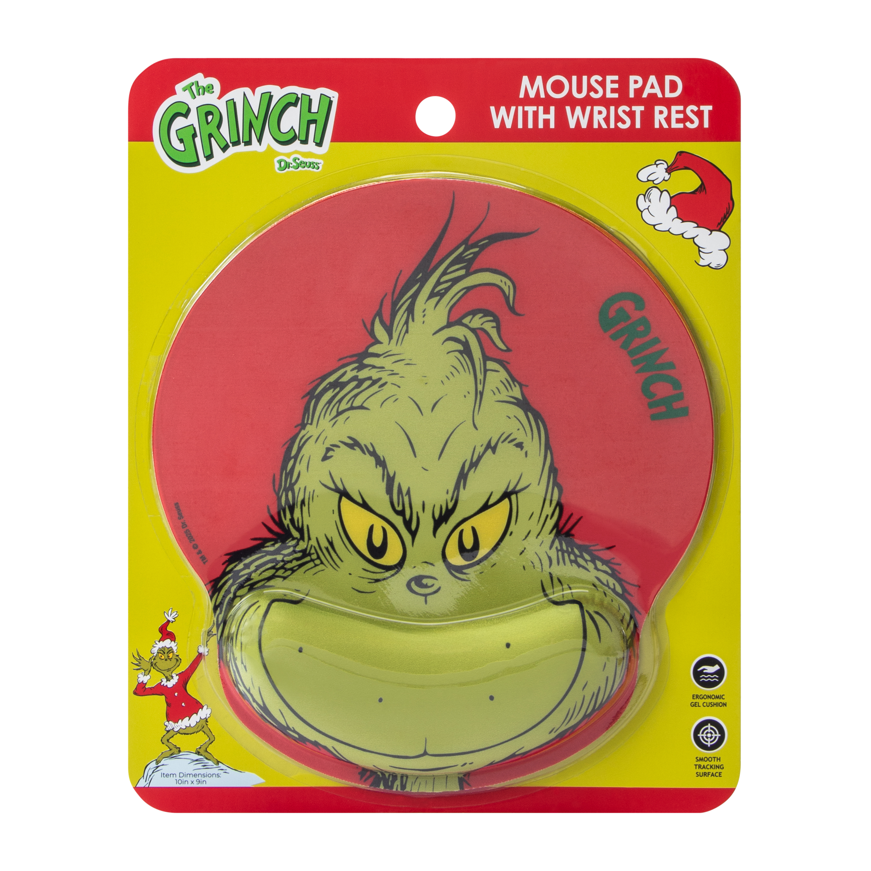 Licensed Mouse Pad With Wrist Rest 10inx9in