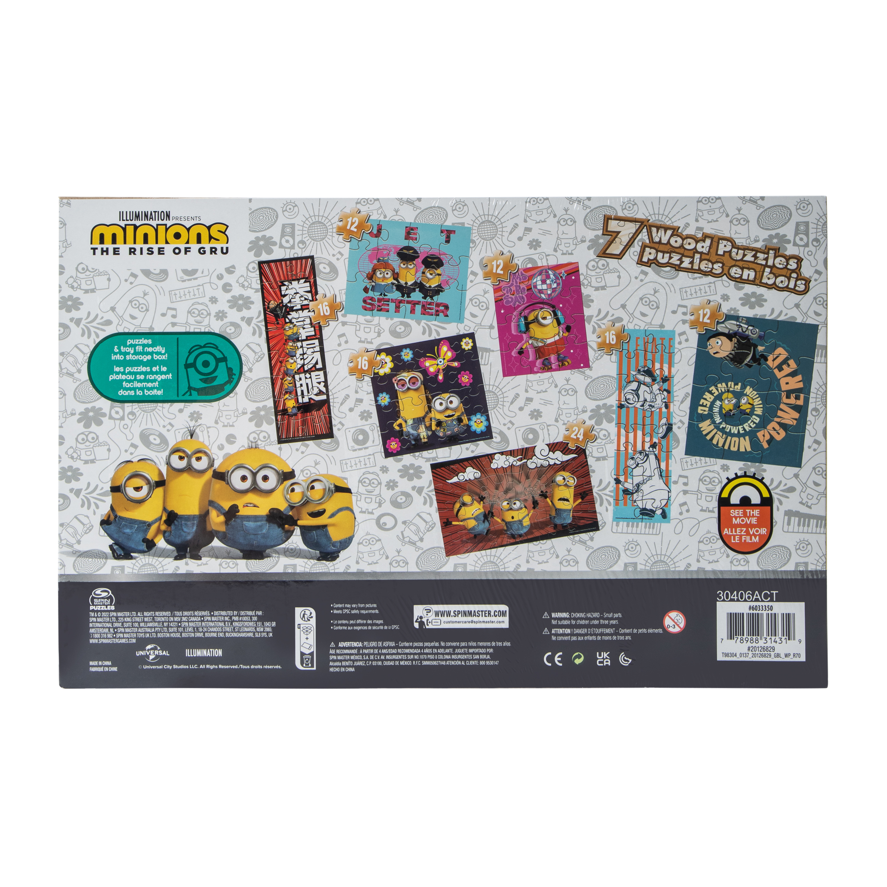 Minions The Rise Of Gru Wood Puzzles 7-Count