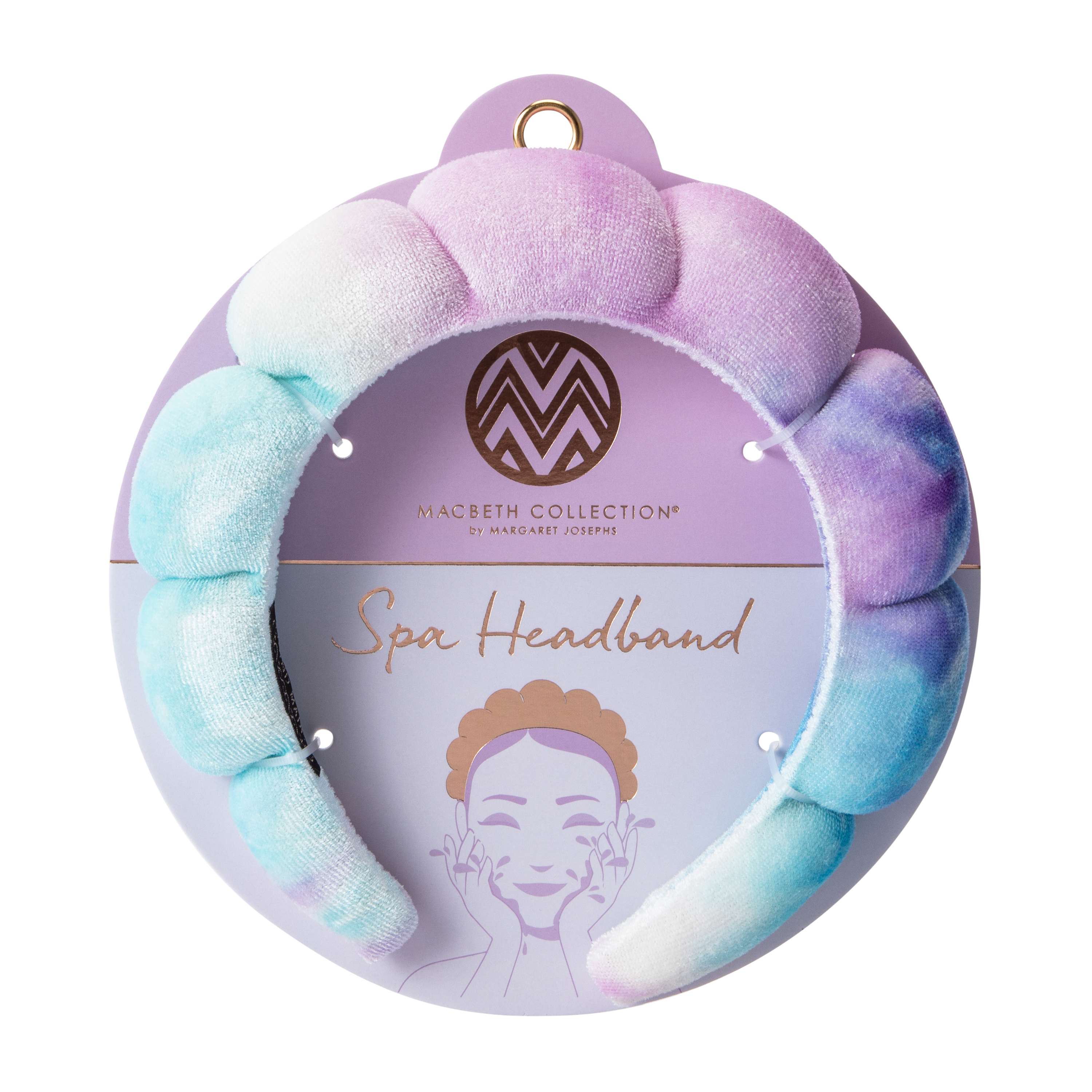 Macbeth Collection® By Margret Josephs Tie Dye Purple Spa Headband