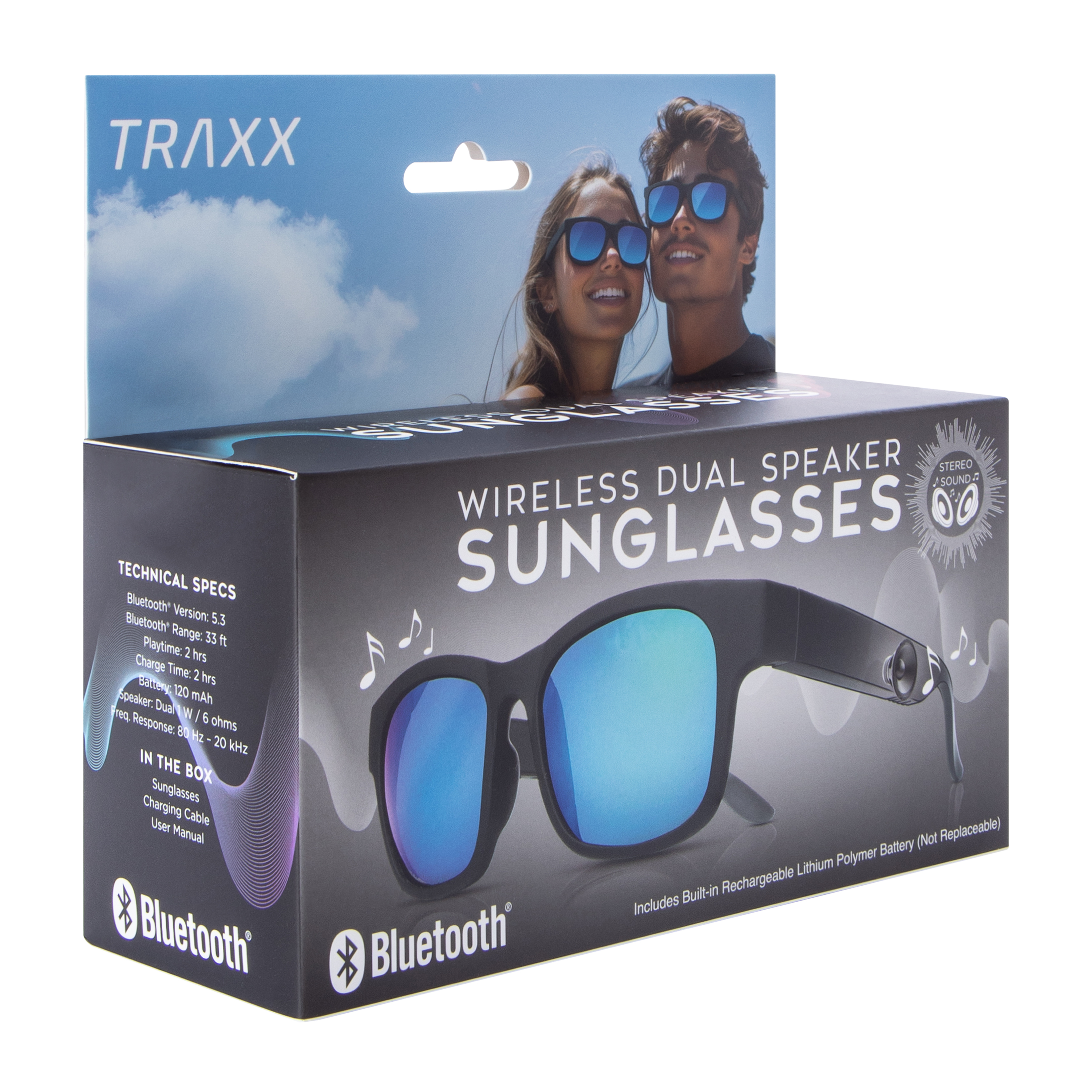 Traxx Wireless Dual Speaker Sunglasses