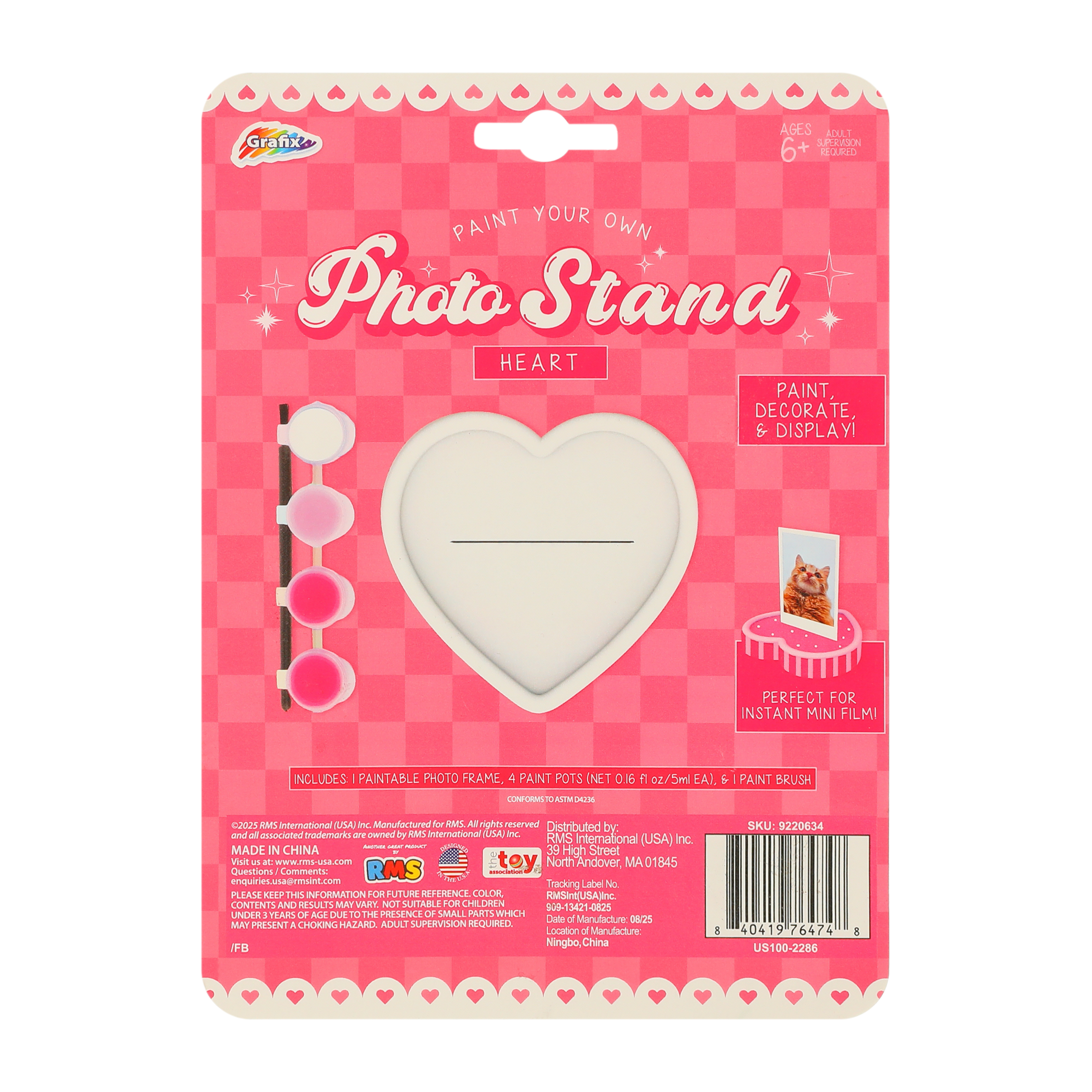 Valentine's Paint Your Own Photo Stand Set