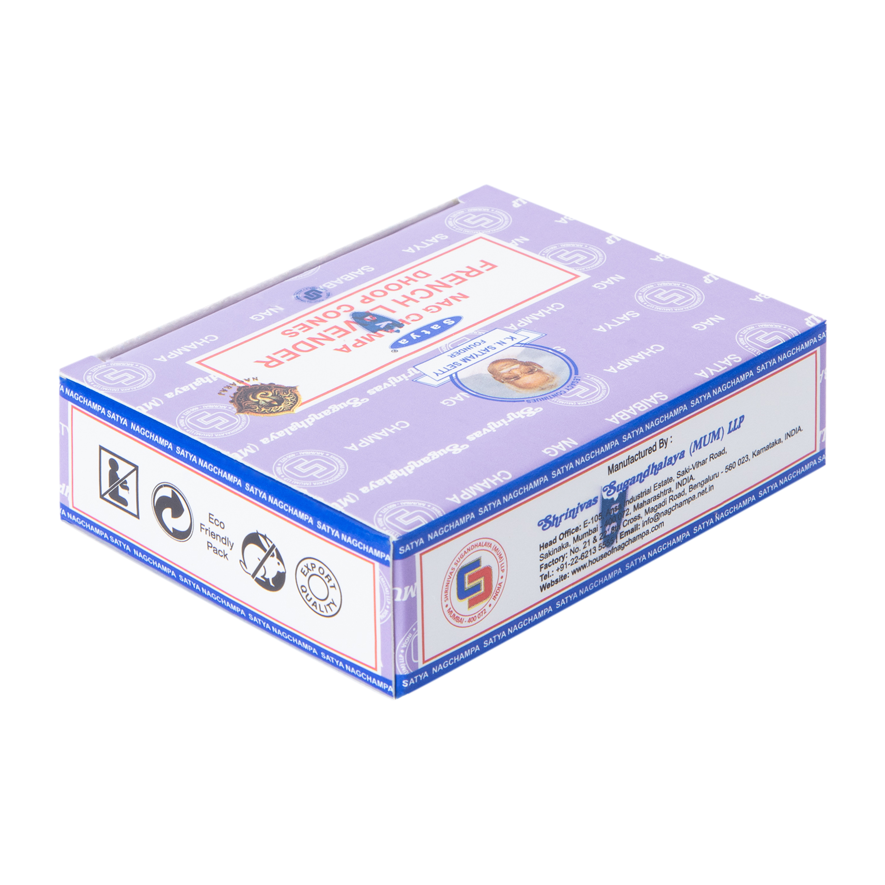 Satya® Nag Champa French Lavender Incense Cones