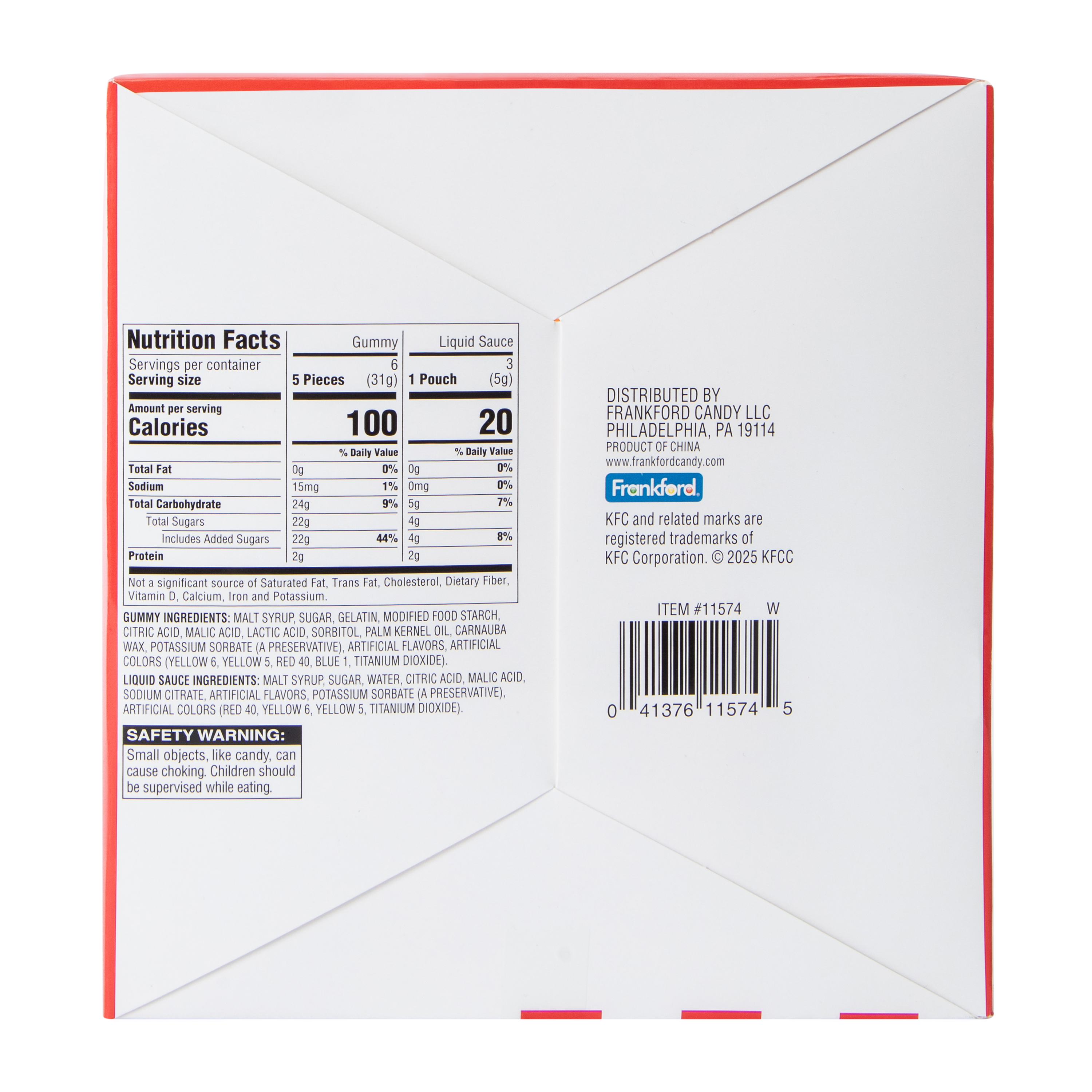 KFC™ Gummy Fried Chicken Candy Bowl Meal 7.1oz