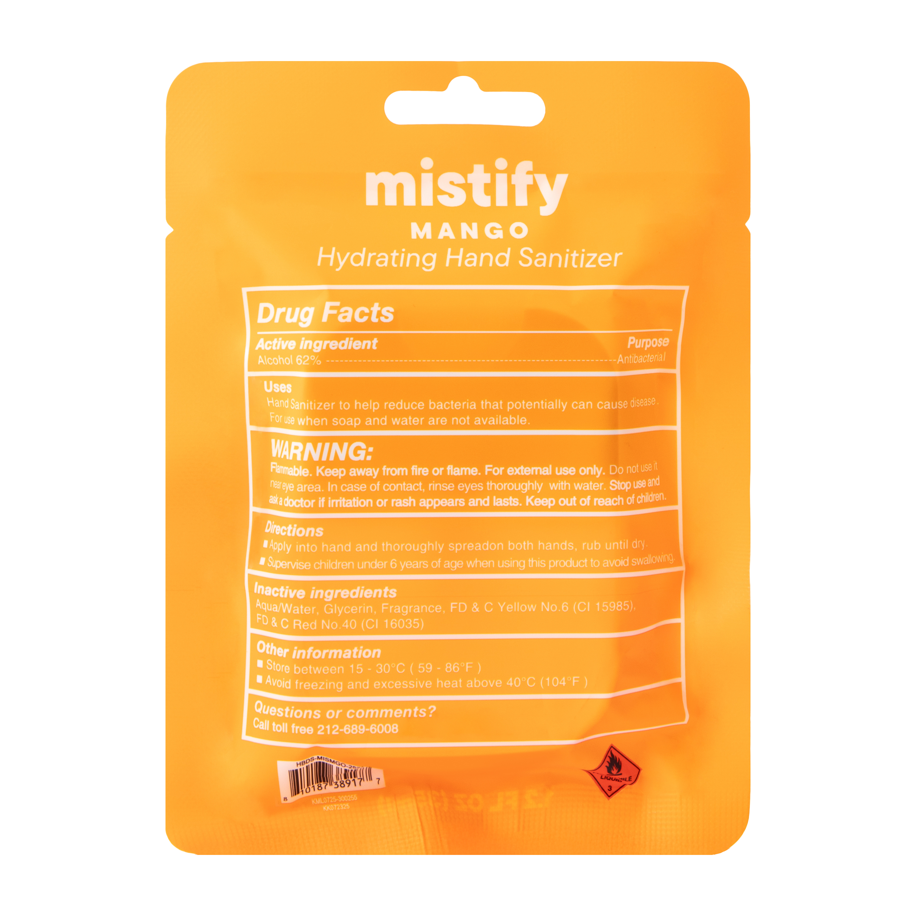 Mistify Mango Hydrating Hand Sanitizer 1.2oz