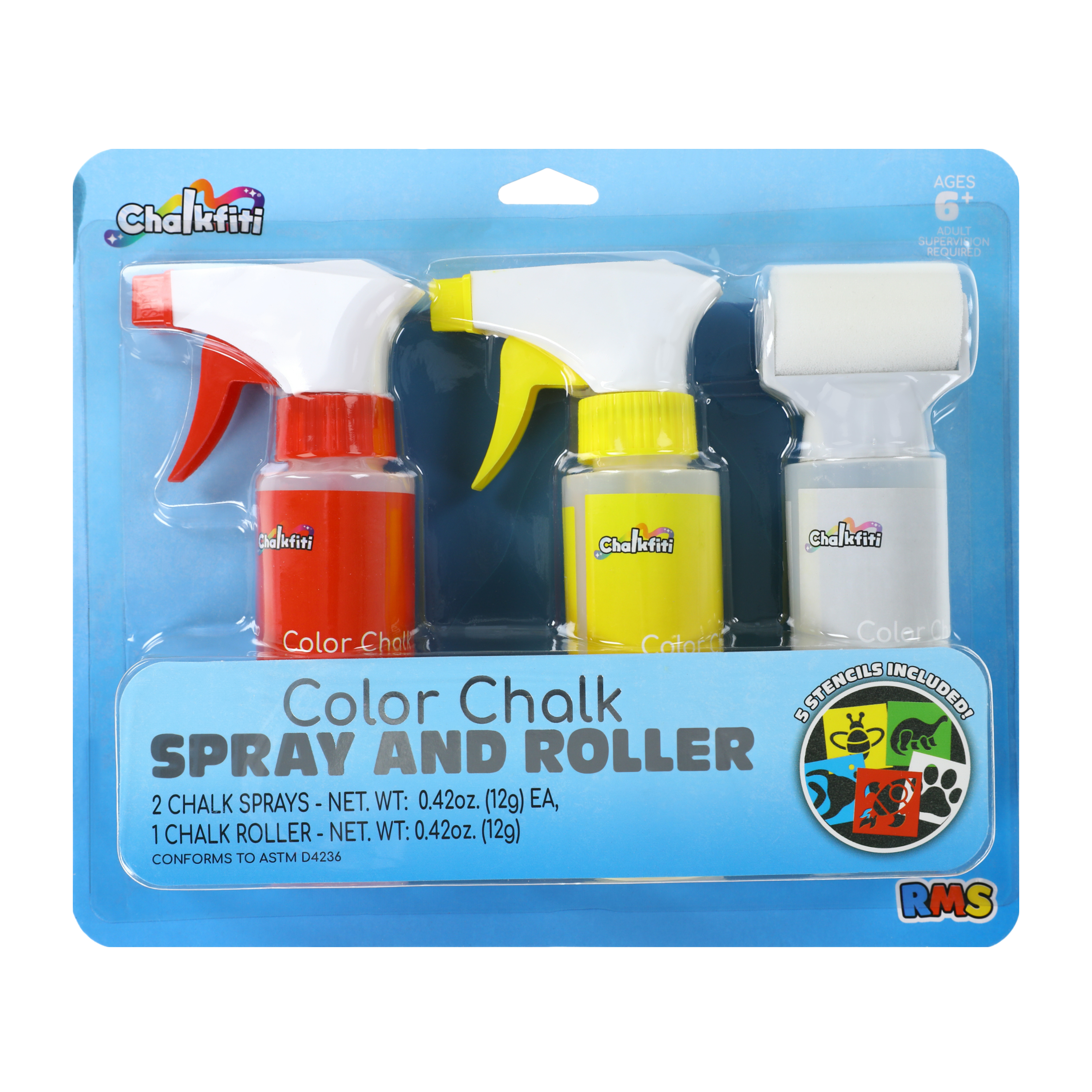 Chalkfiti Color Chalk Spray And Roller Set
