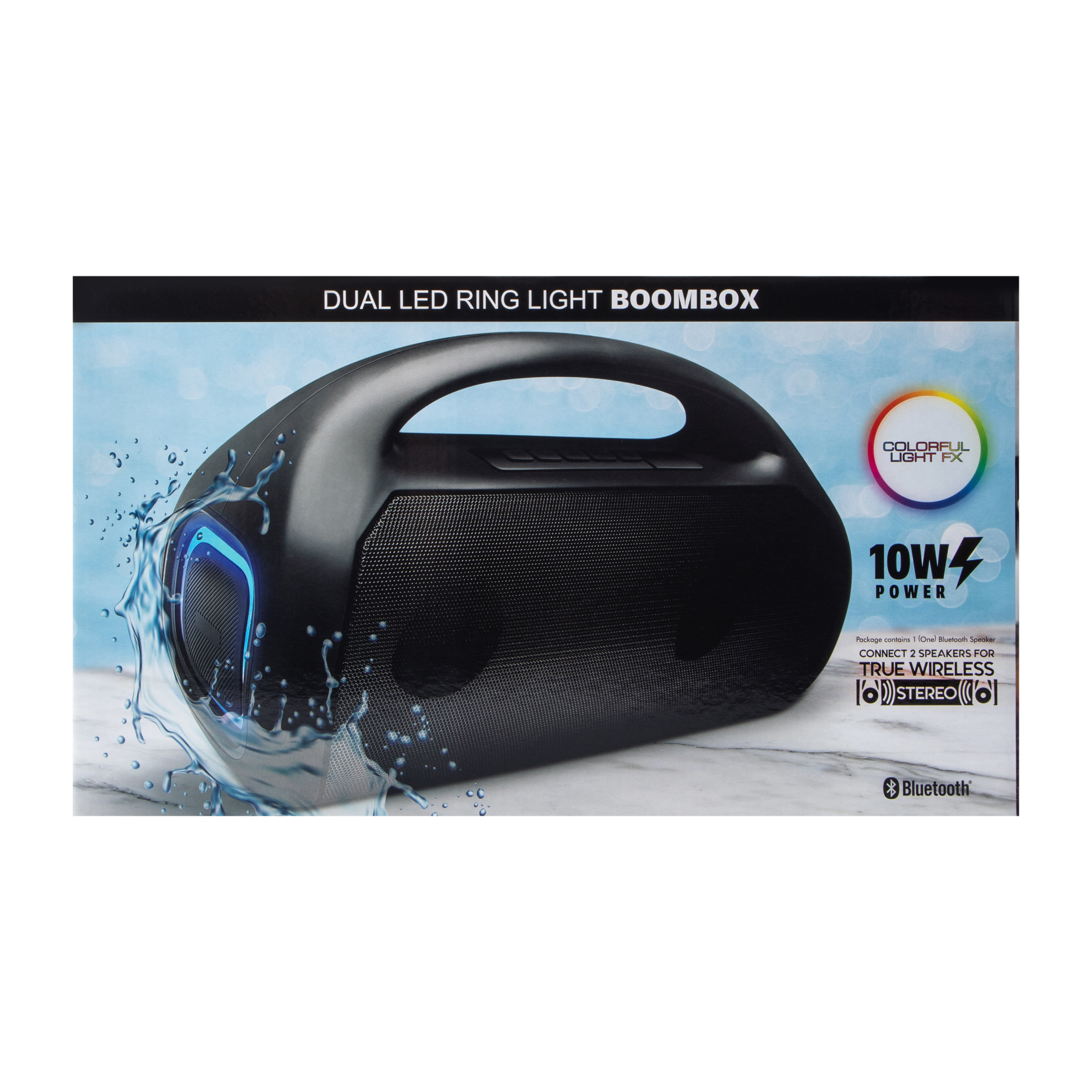 Dual LED Ring Light Boombox