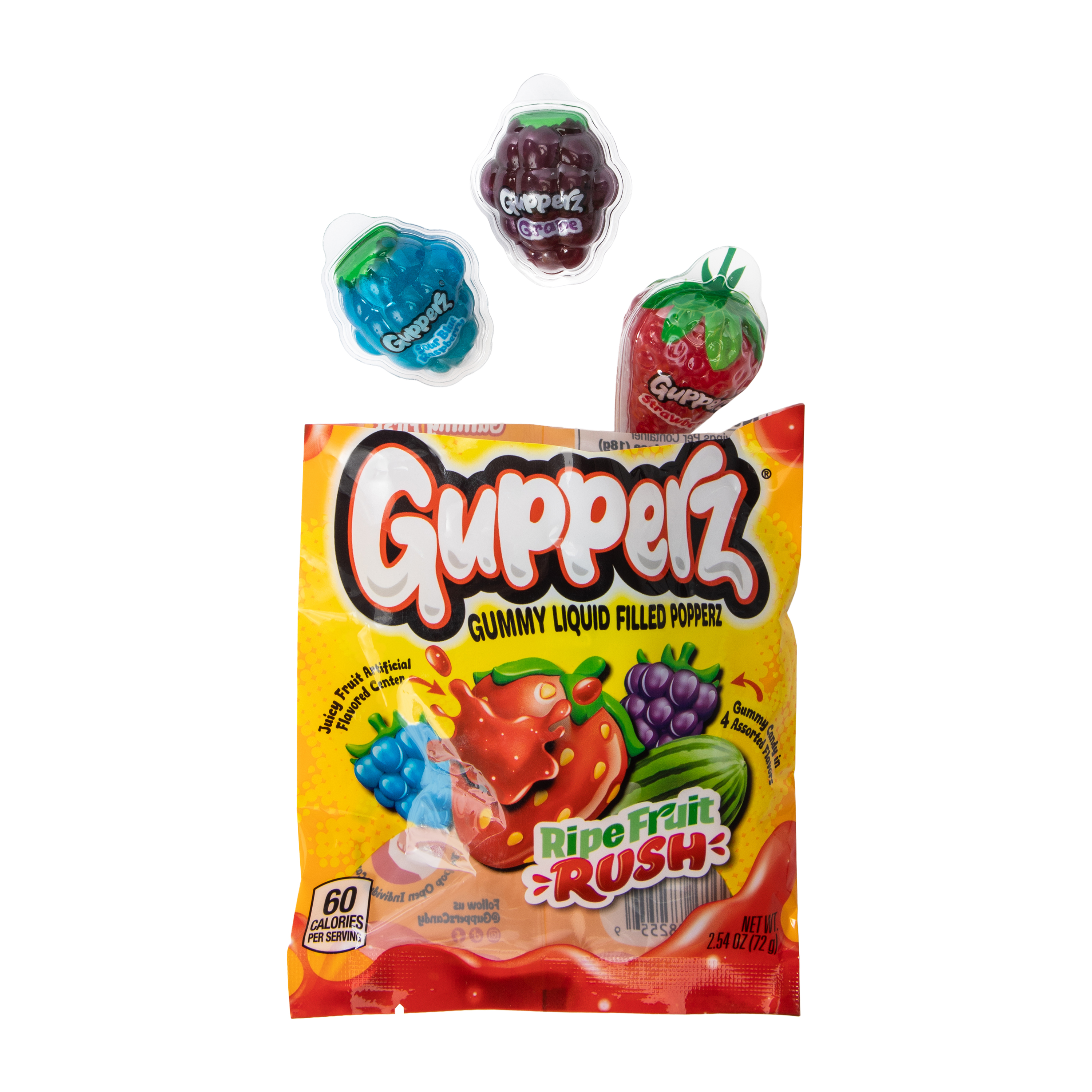 Gupperz® Ripe Fruit Rush Gummy Liquid Filled Popperz 2.54oz