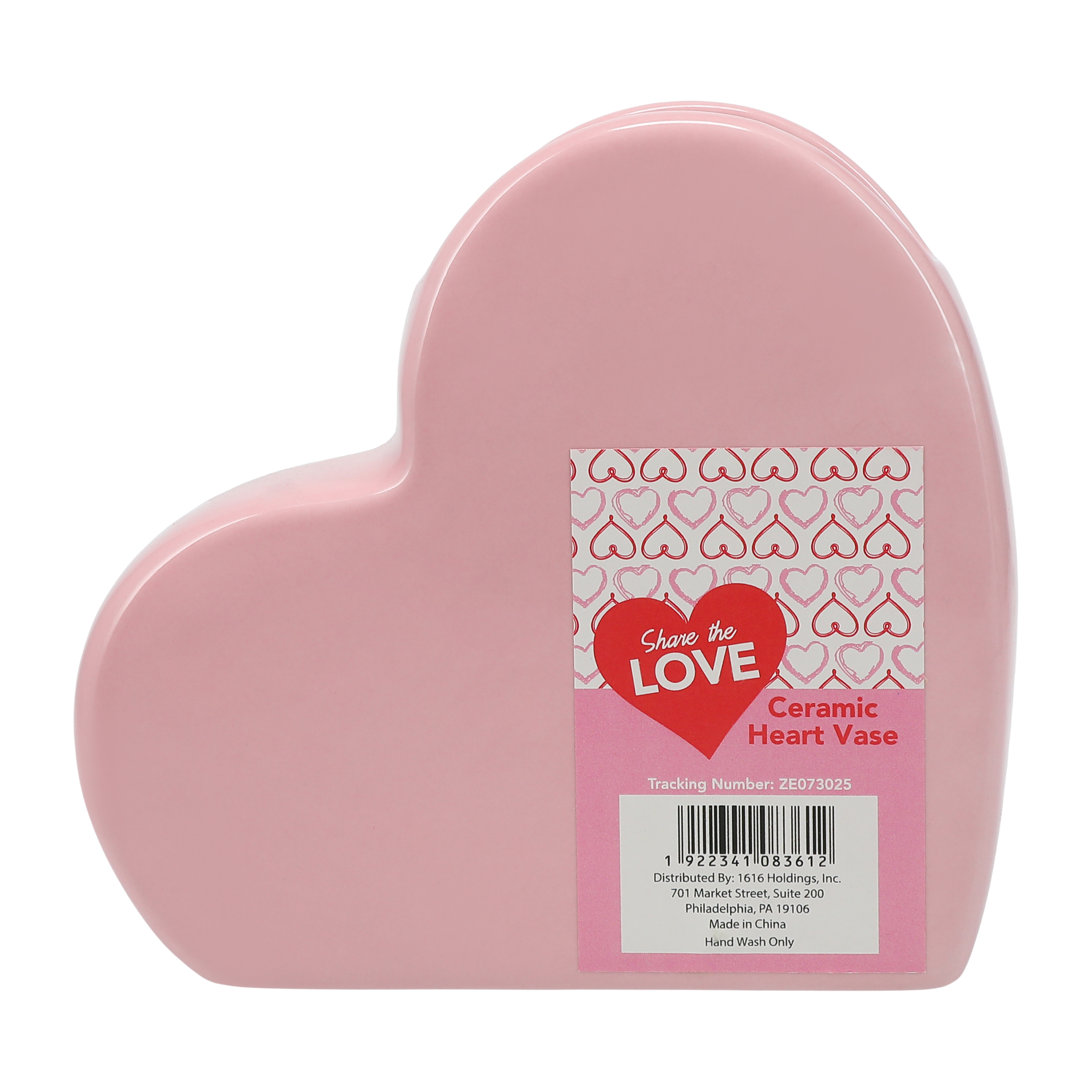 Valentine's Ceramic Heart Vase