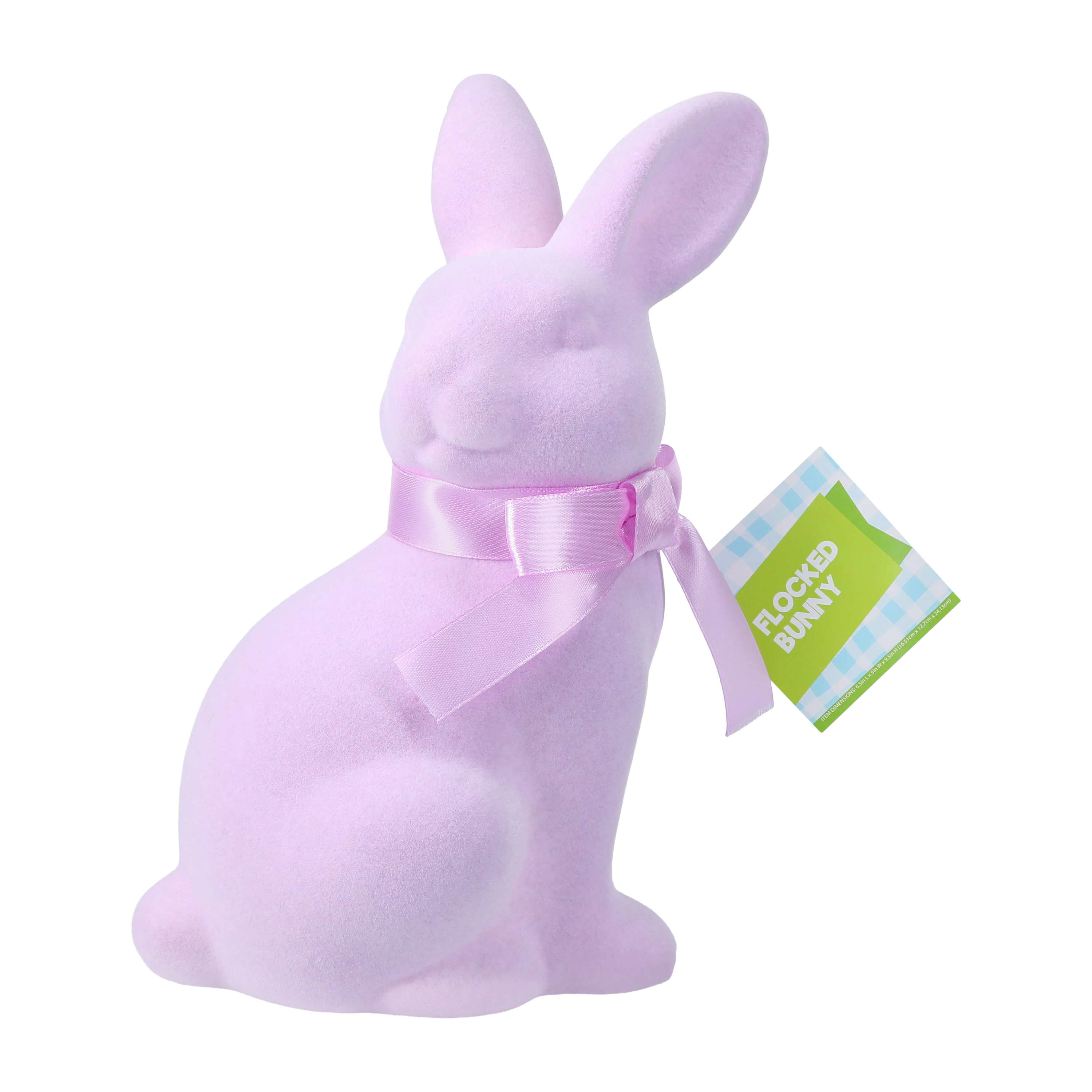 Easter Flocked Bunny Décor