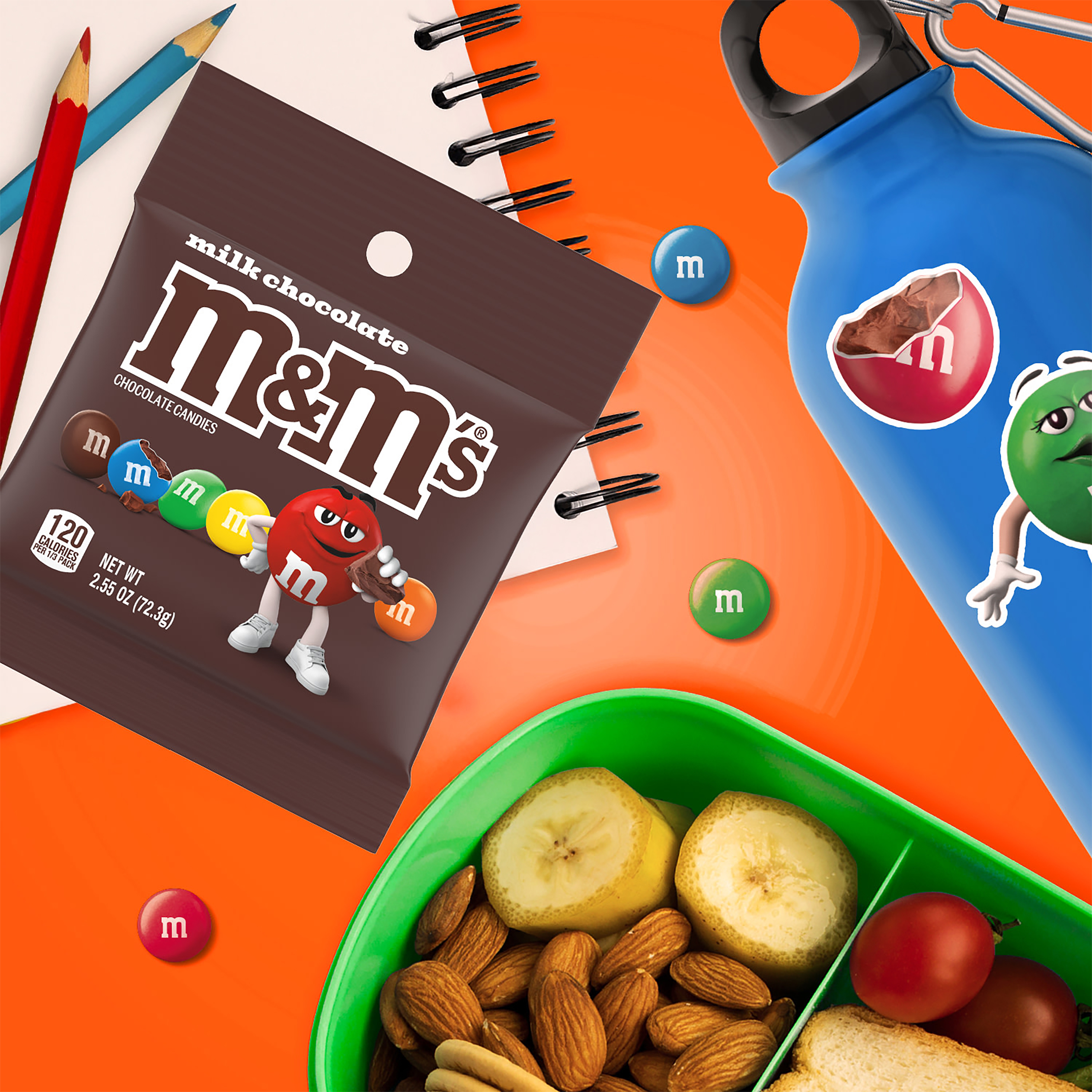 M&M'S Milk Chocolate Candy Peg Bag, 2.55 oz