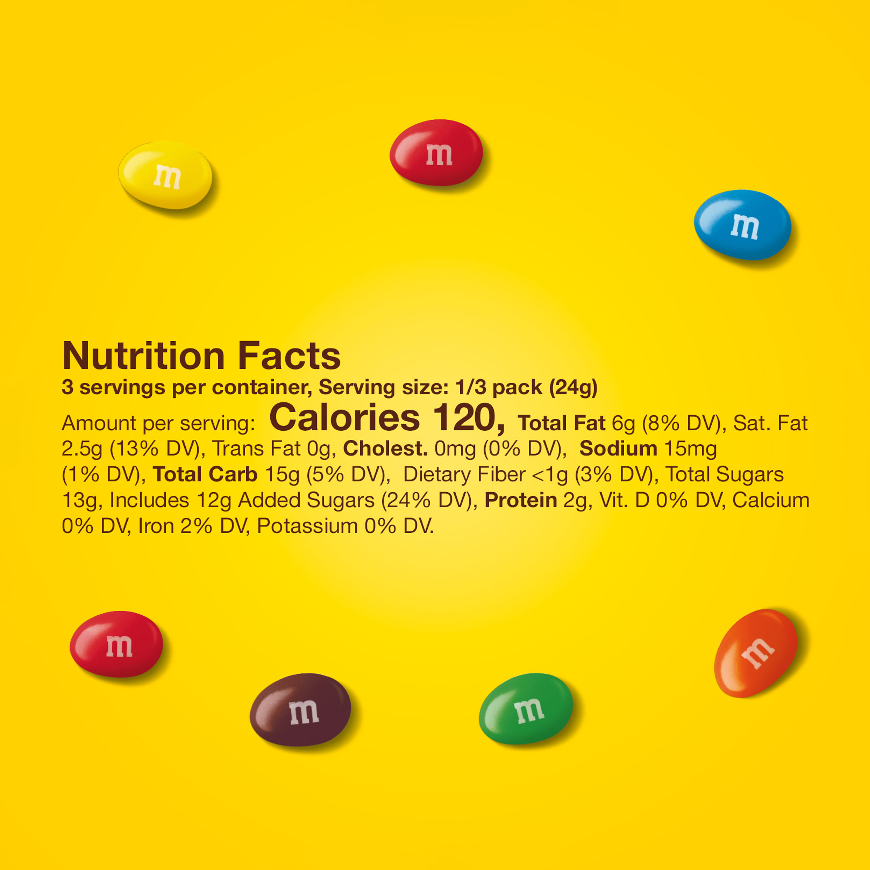 M&M'S Peanut Milk Chocolate Candy, 2.55 oz Bag