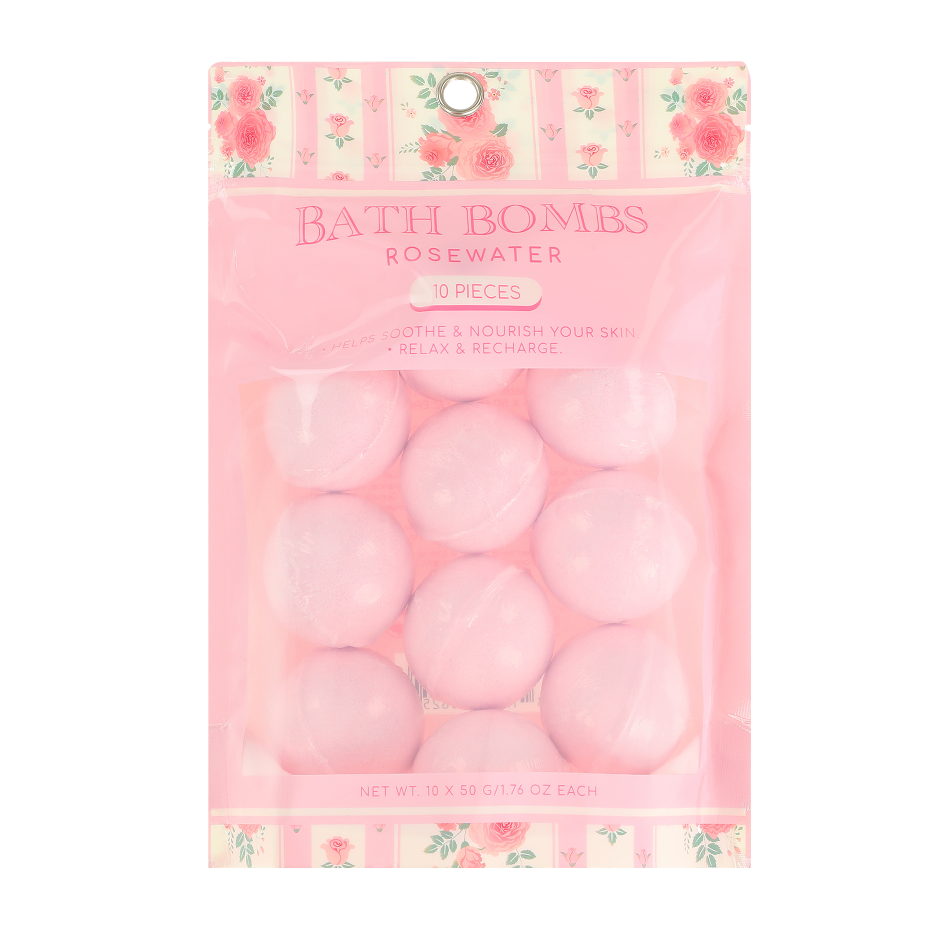 Bath Bombs Rosewater 10-Count Pack