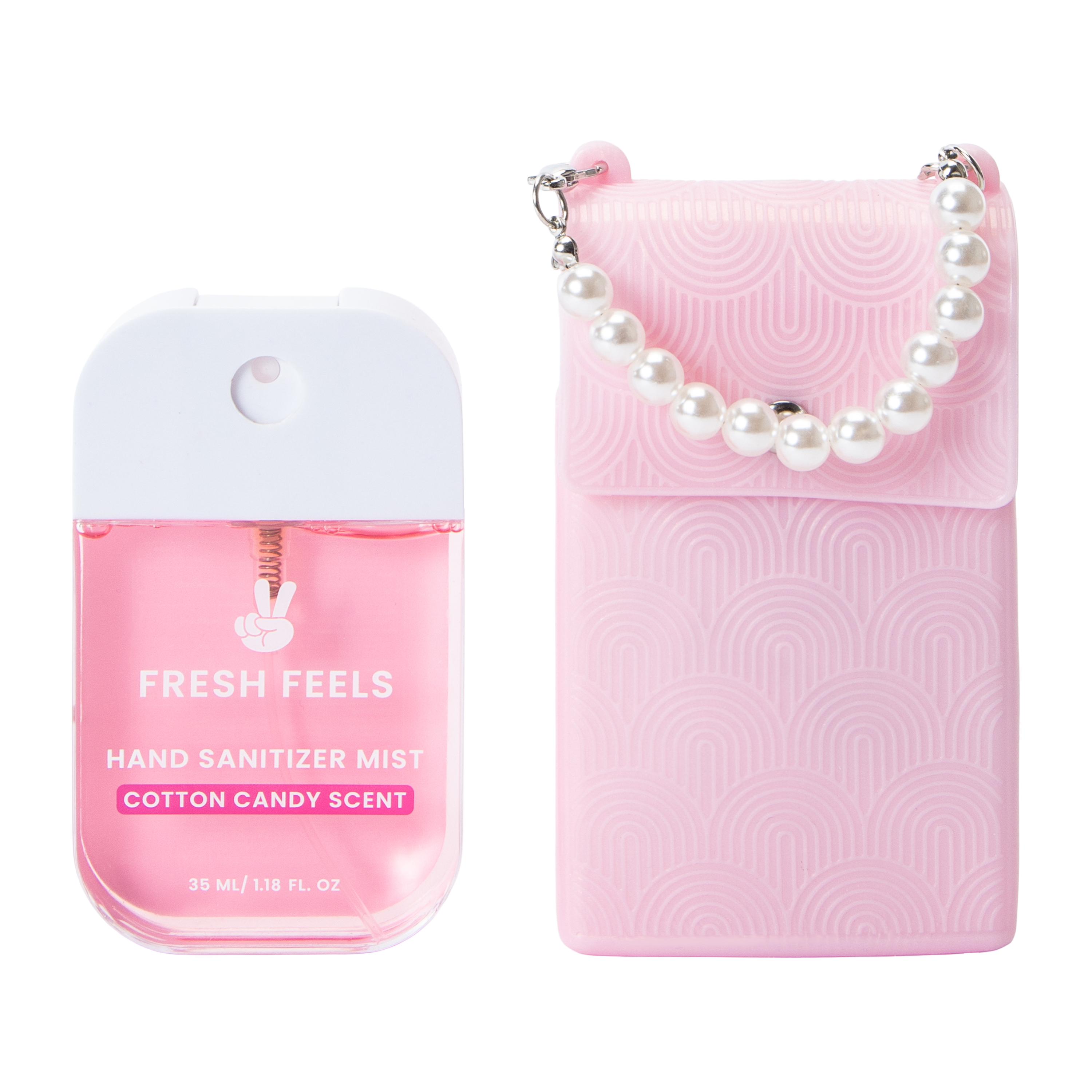 Fresh Feels Cotton Candy Hand Sanitizer Mist With Holder 1.18oz