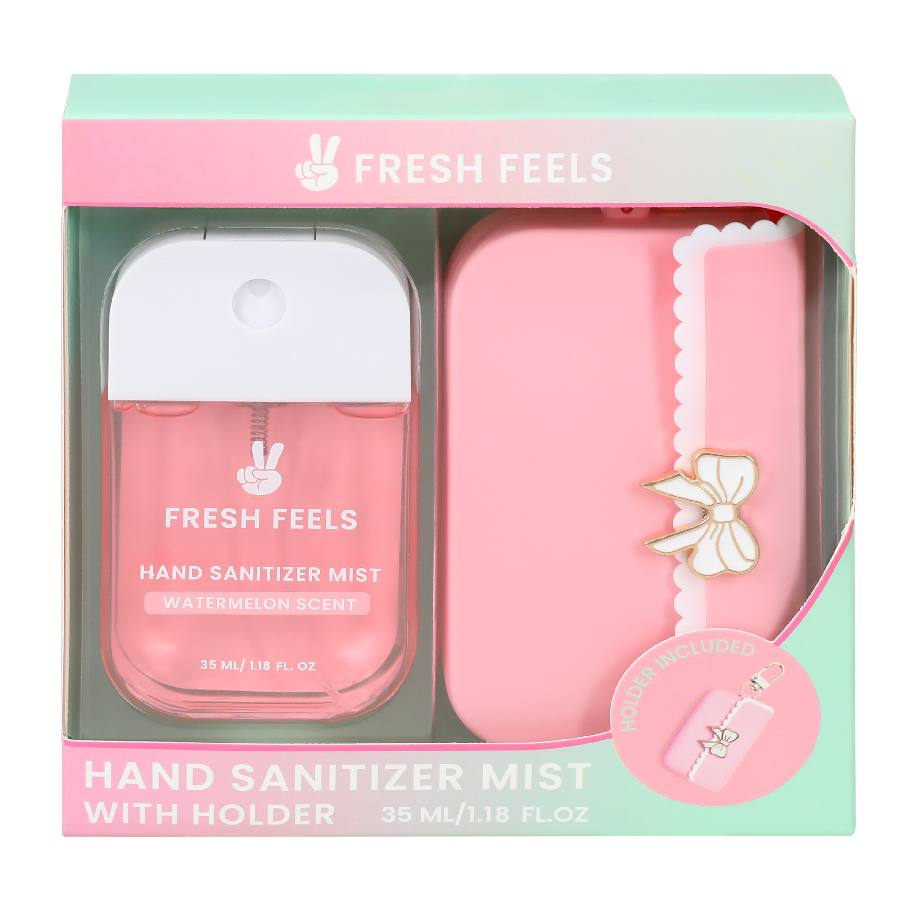 Fresh Feels Watermelon Scent Hand Sanitizer Mist With Holder Set 1.18oz