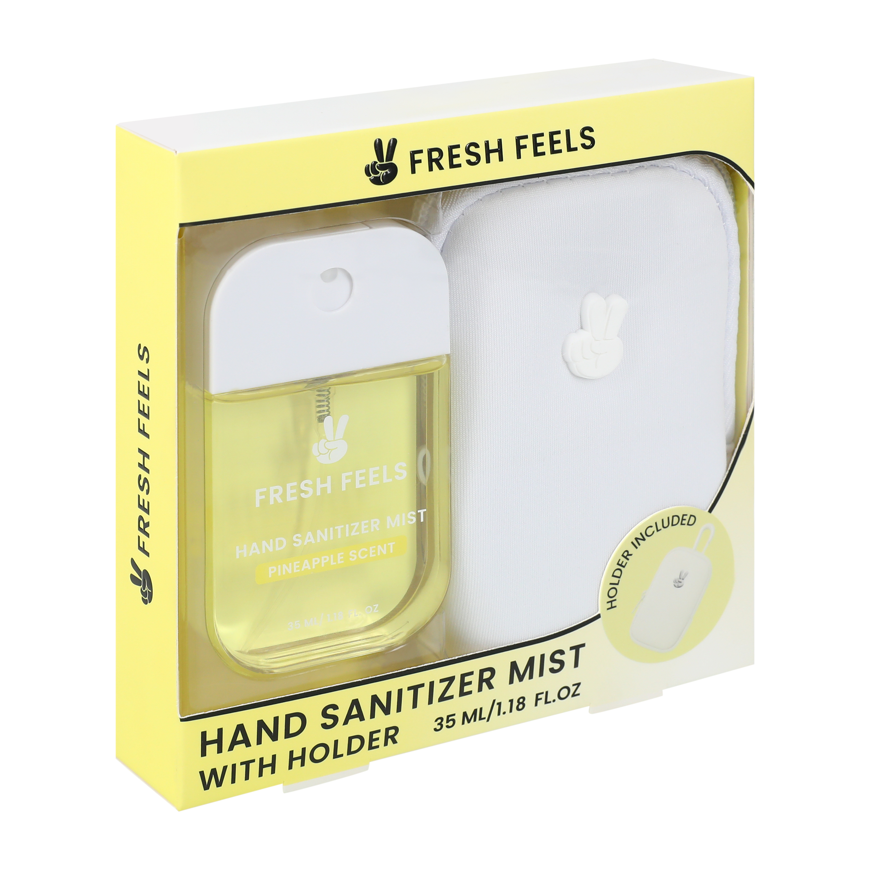 Fresh Feels Pineapple Scent Hand Sanitizer Mist With Holder Set 1.18oz