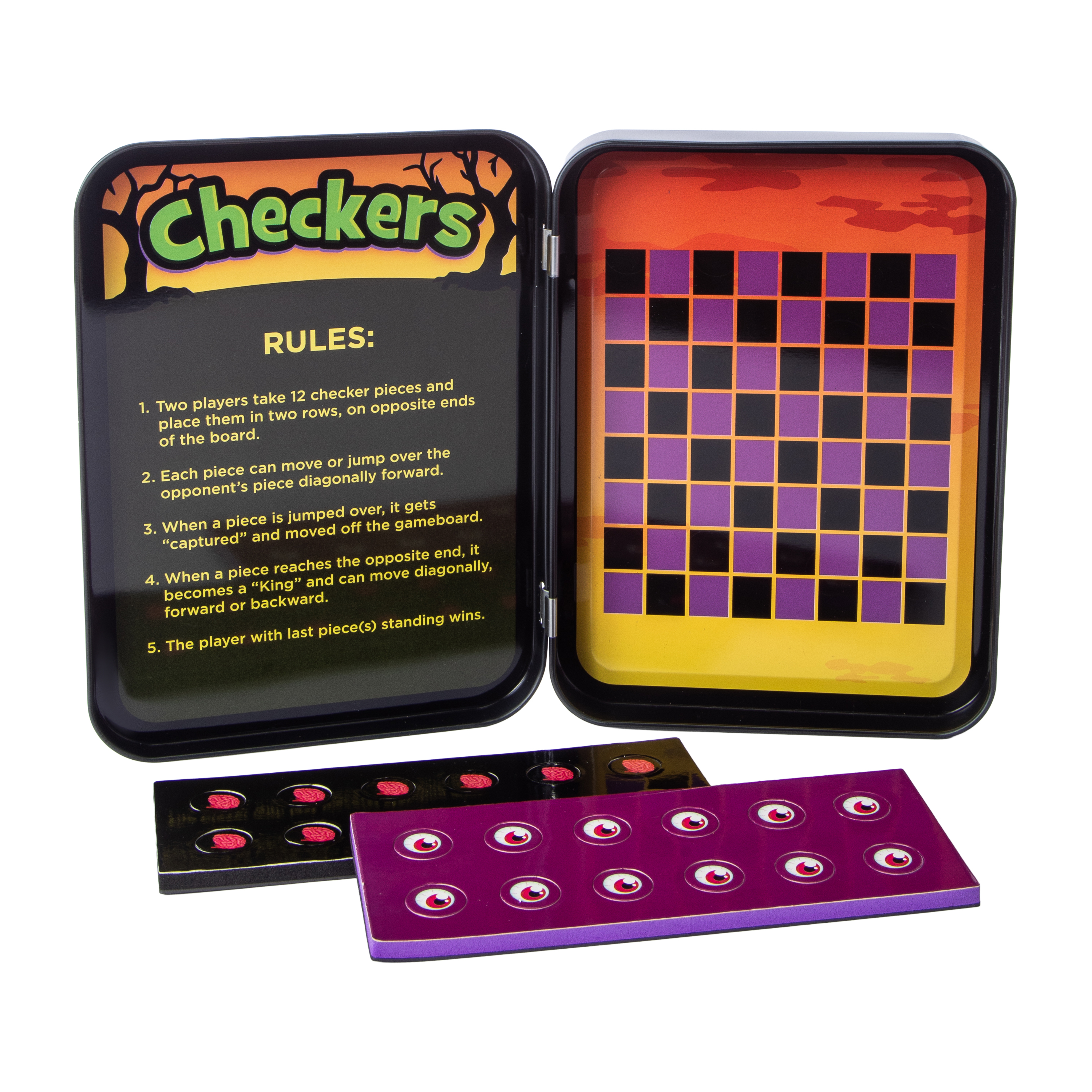 WeVeel Spooky Tin Checkers Game