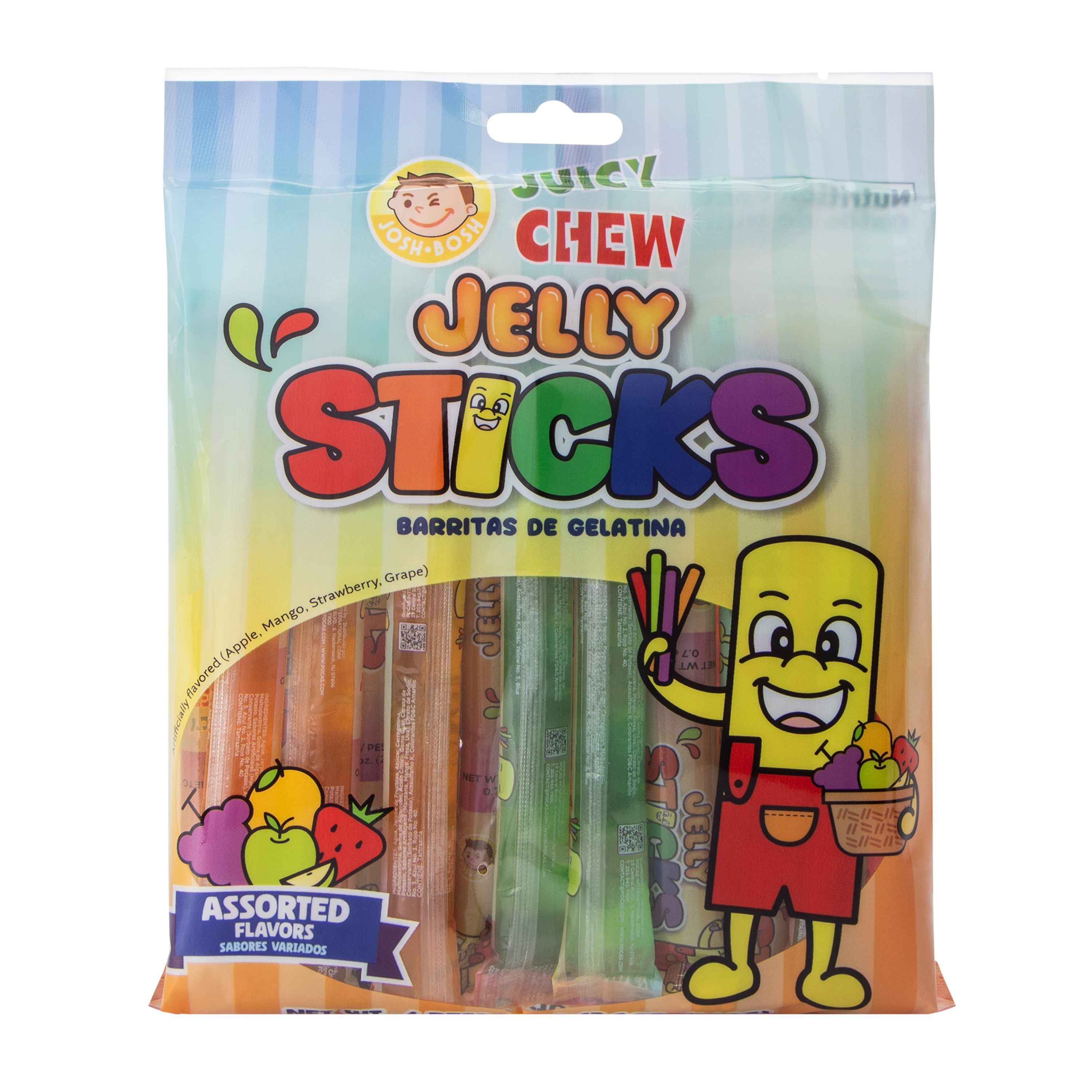 Josh Bosh Juicy Chew Assorted Flavored Jelly Sticks