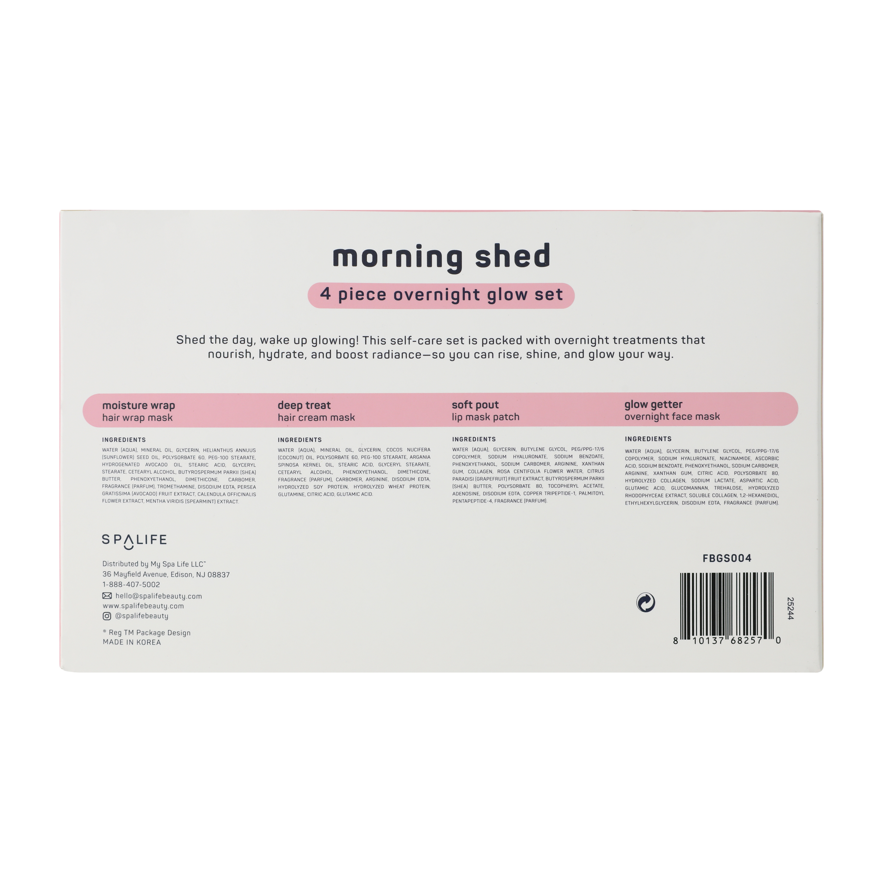 Spalife Morning Shed Overnight Glow Set 4-Pack 2.5oz