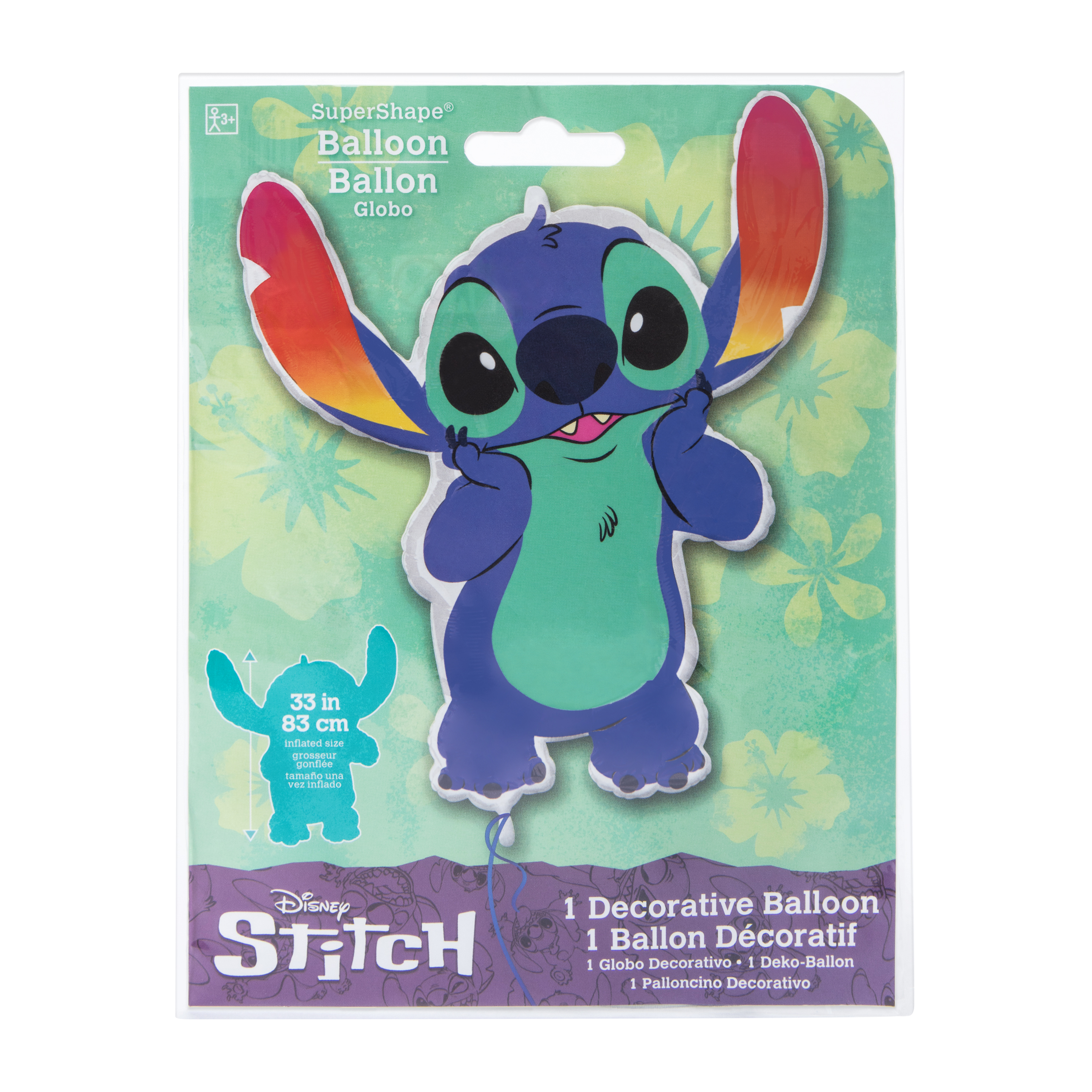 INFLATED Disney Stitch Shaped Balloon