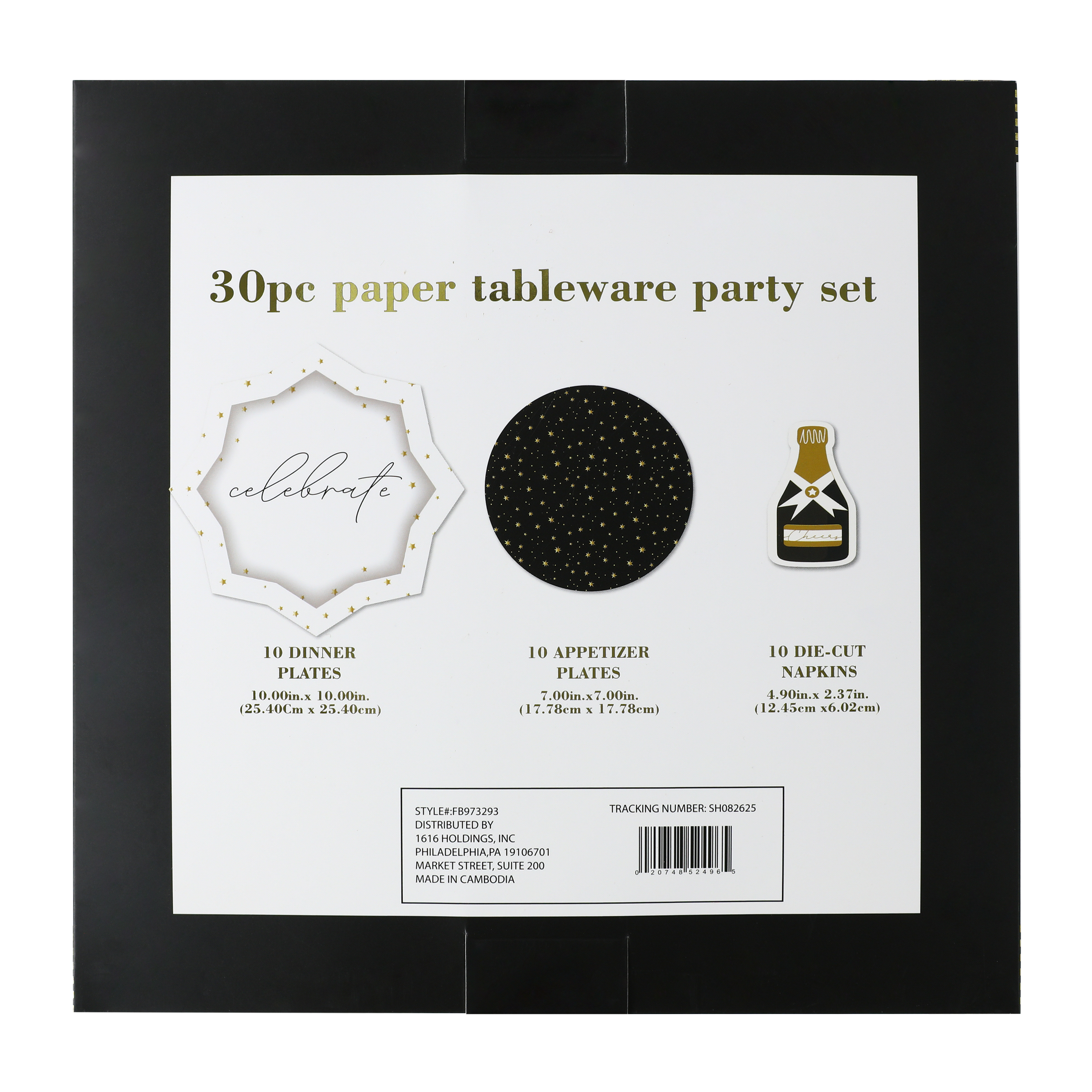 Paper Tableware Party Set 30-Pack