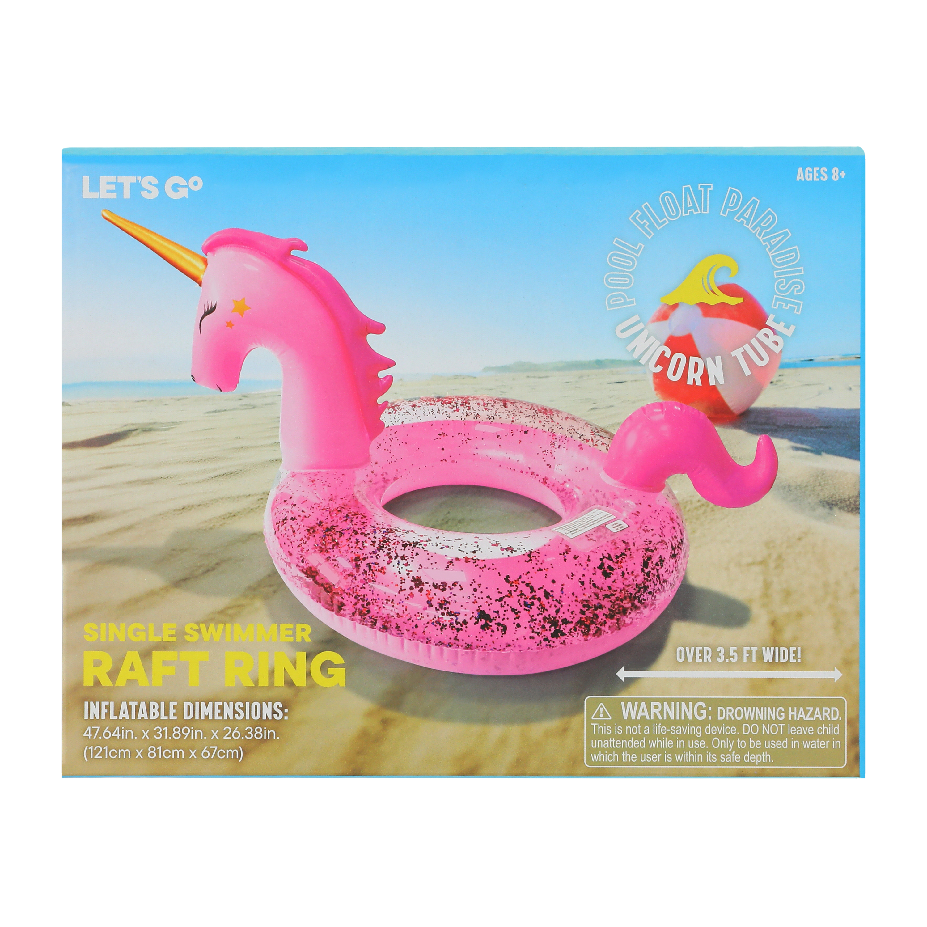 Single Swimmer Unicorn Tube Raft Ring