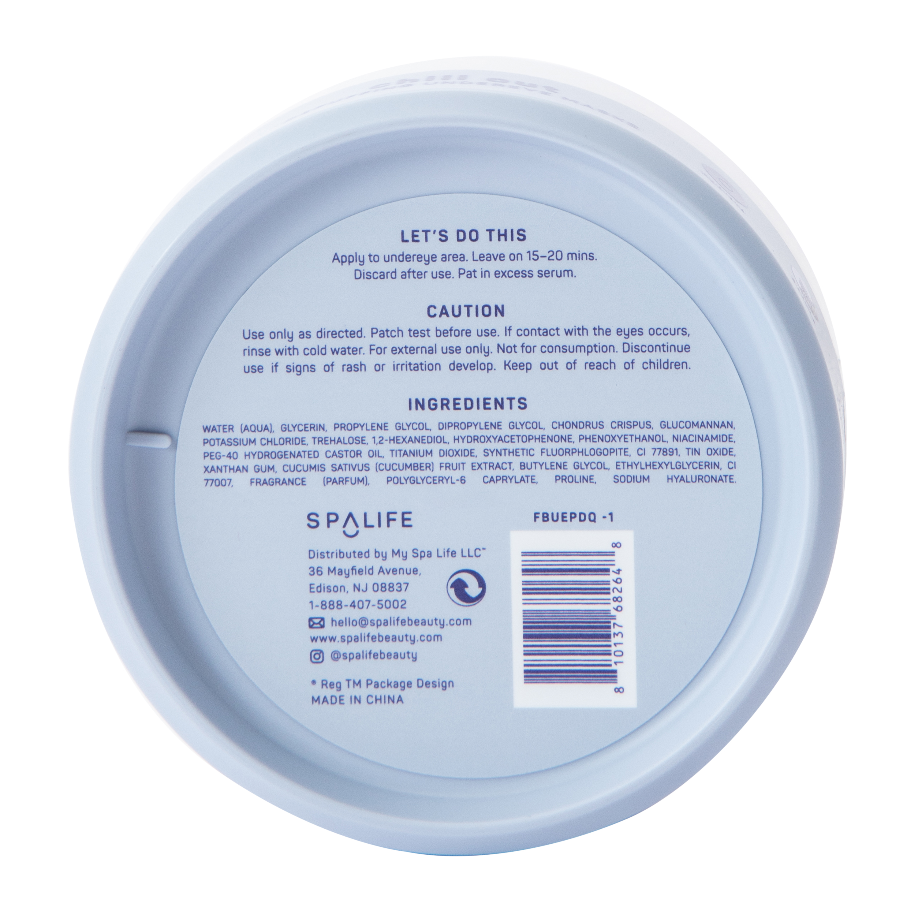 Spalife Chill Out Depuffing Undereye Masks 1.23oz