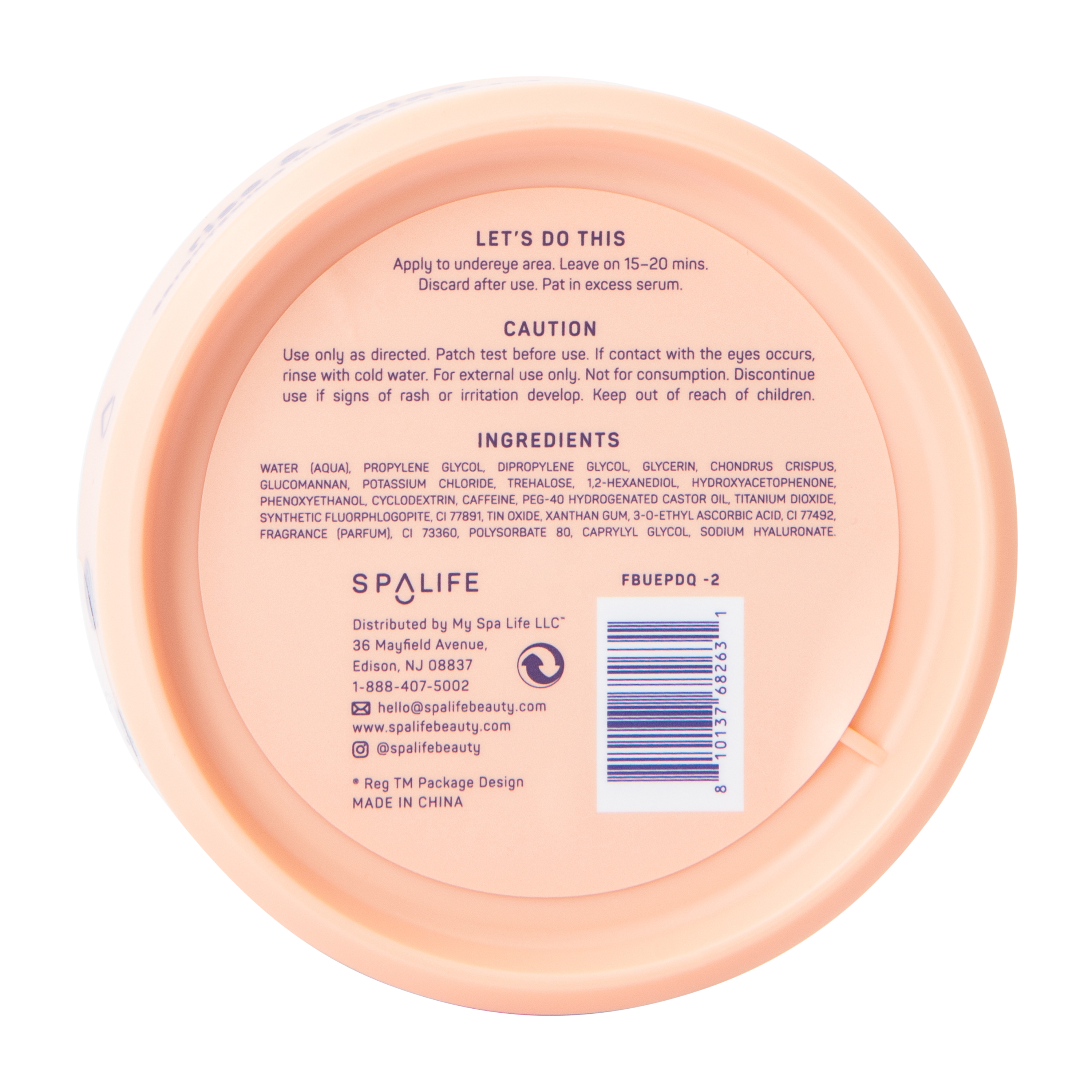 Spalife Rise & Shine Brightening Undereye Masks 1.23oz