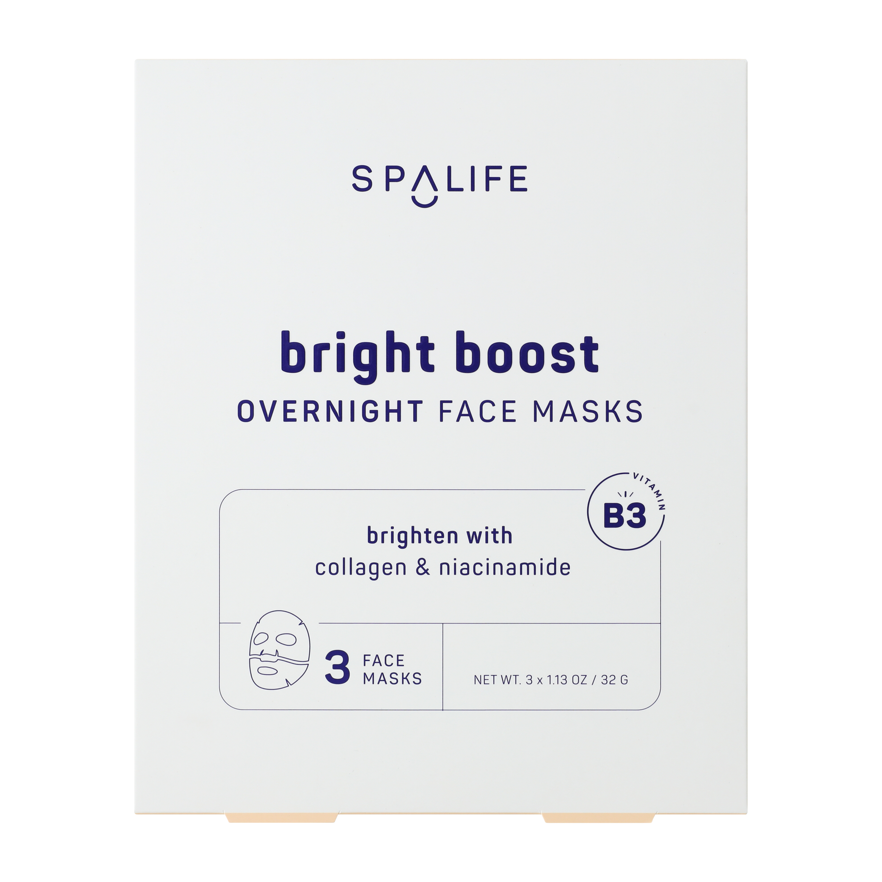 Spalife Bright Boost Overnight Face Masks 3-Pack